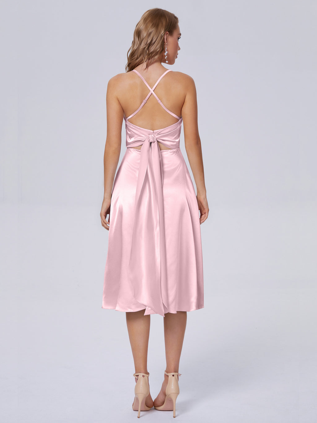 Rowan Scoop Soft Satin Short Bridesmaid Dresses