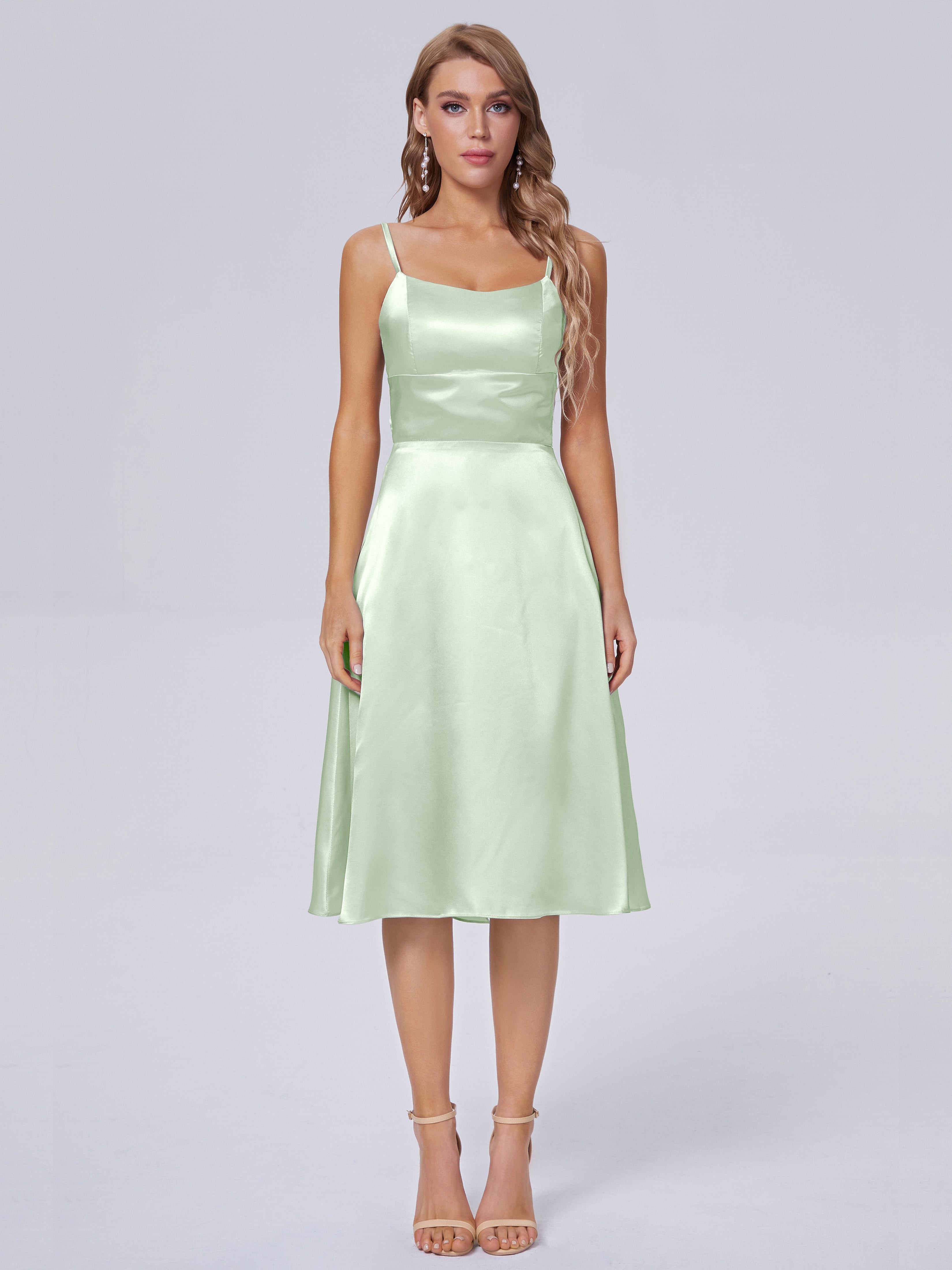 Rowan Scoop Soft Satin Short Bridesmaid Dresses