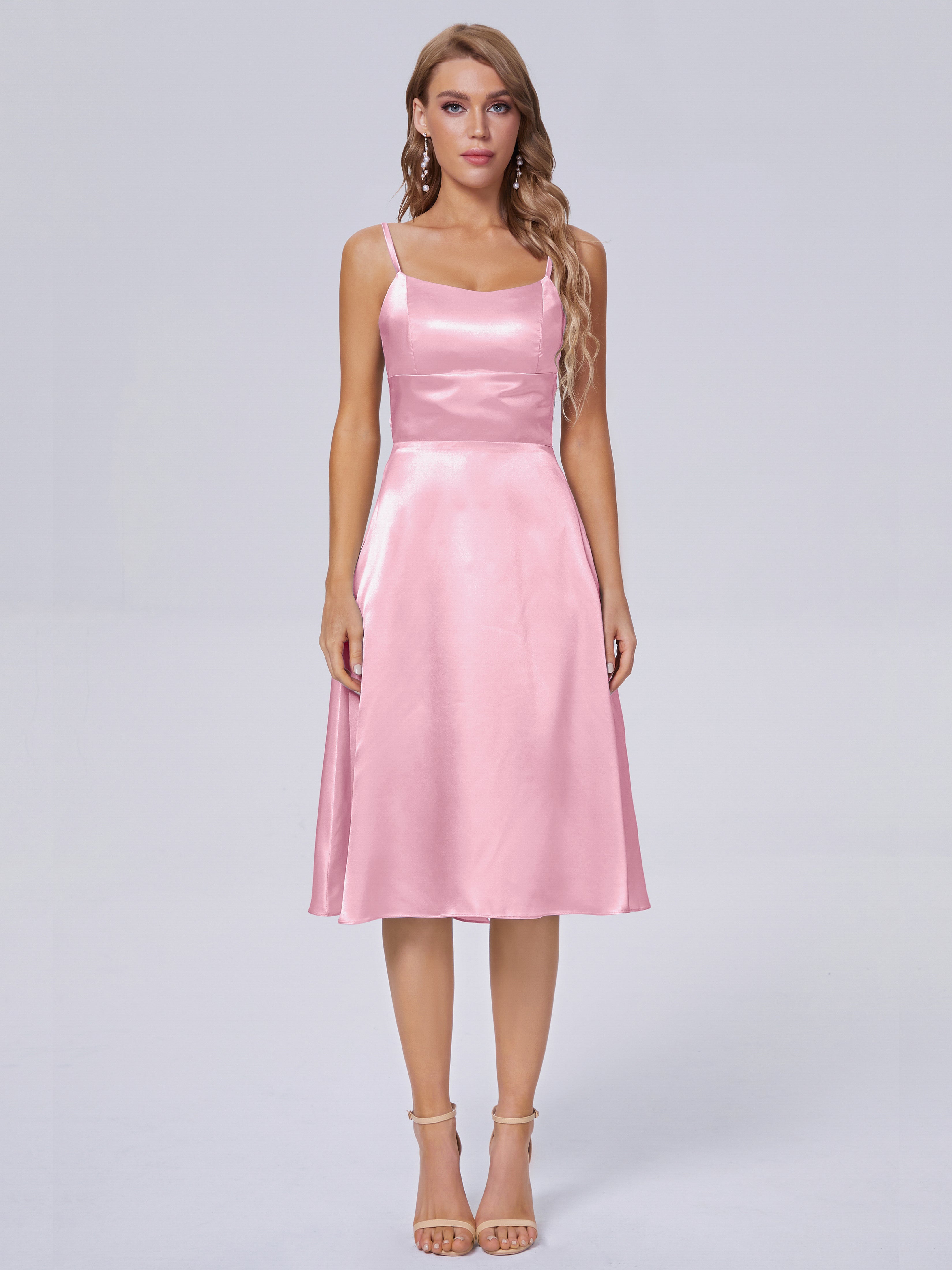 Rowan Scoop Soft Satin Short Bridesmaid Dresses