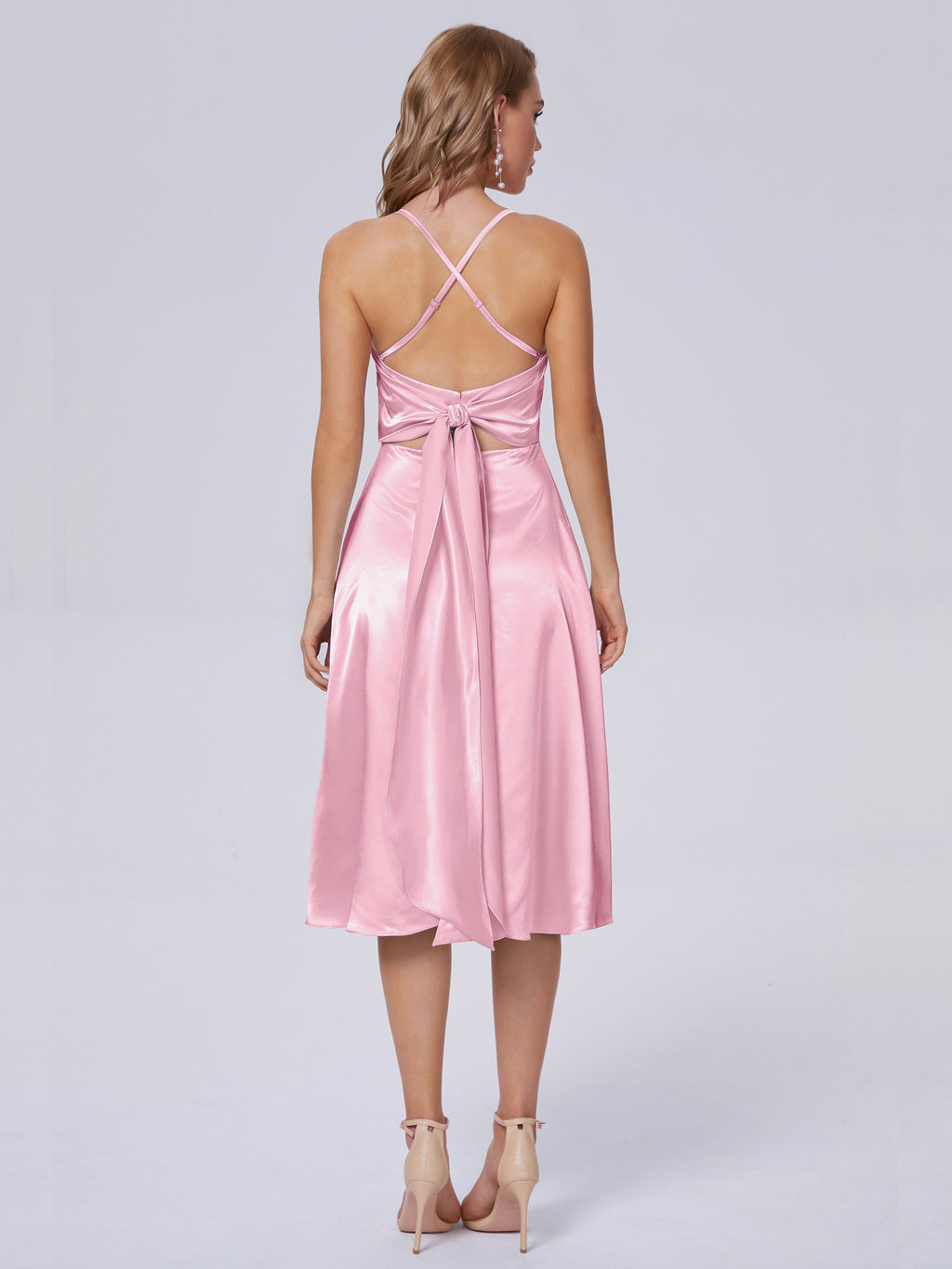 Rowan Scoop Soft Satin Short Bridesmaid Dresses
