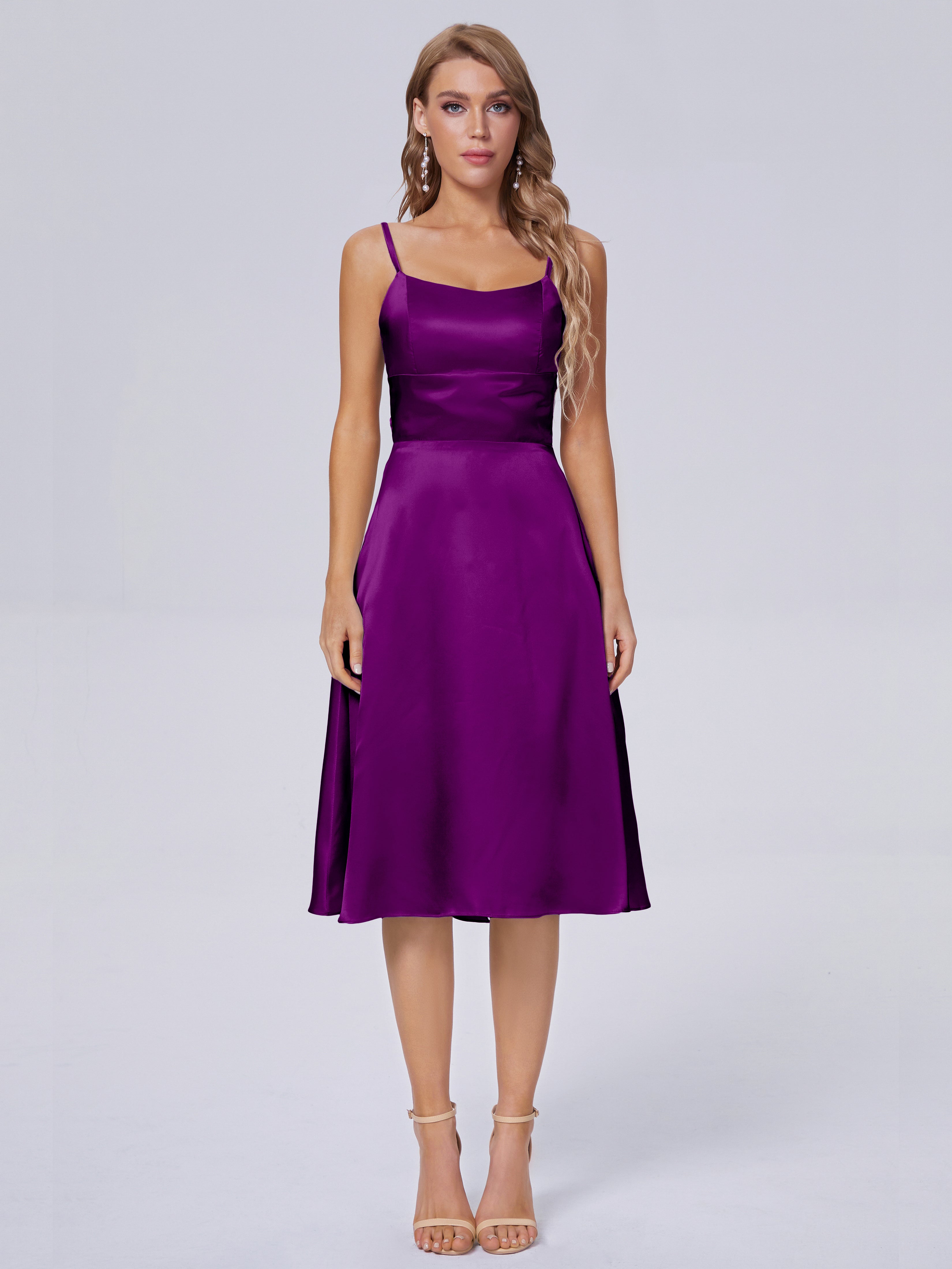 Rowan Scoop Soft Satin Short Bridesmaid Dresses