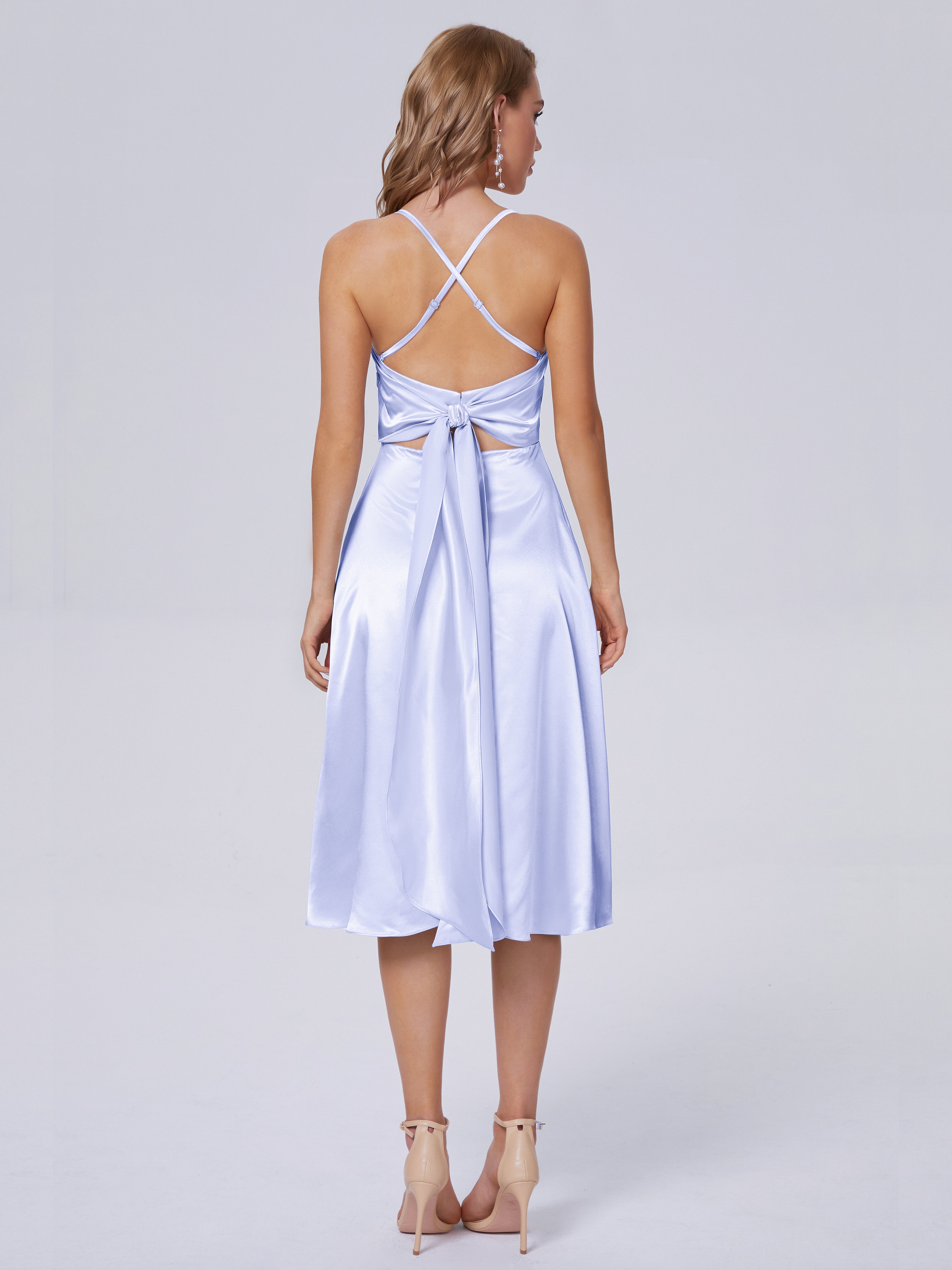 Rowan Scoop Soft Satin Short Bridesmaid Dresses