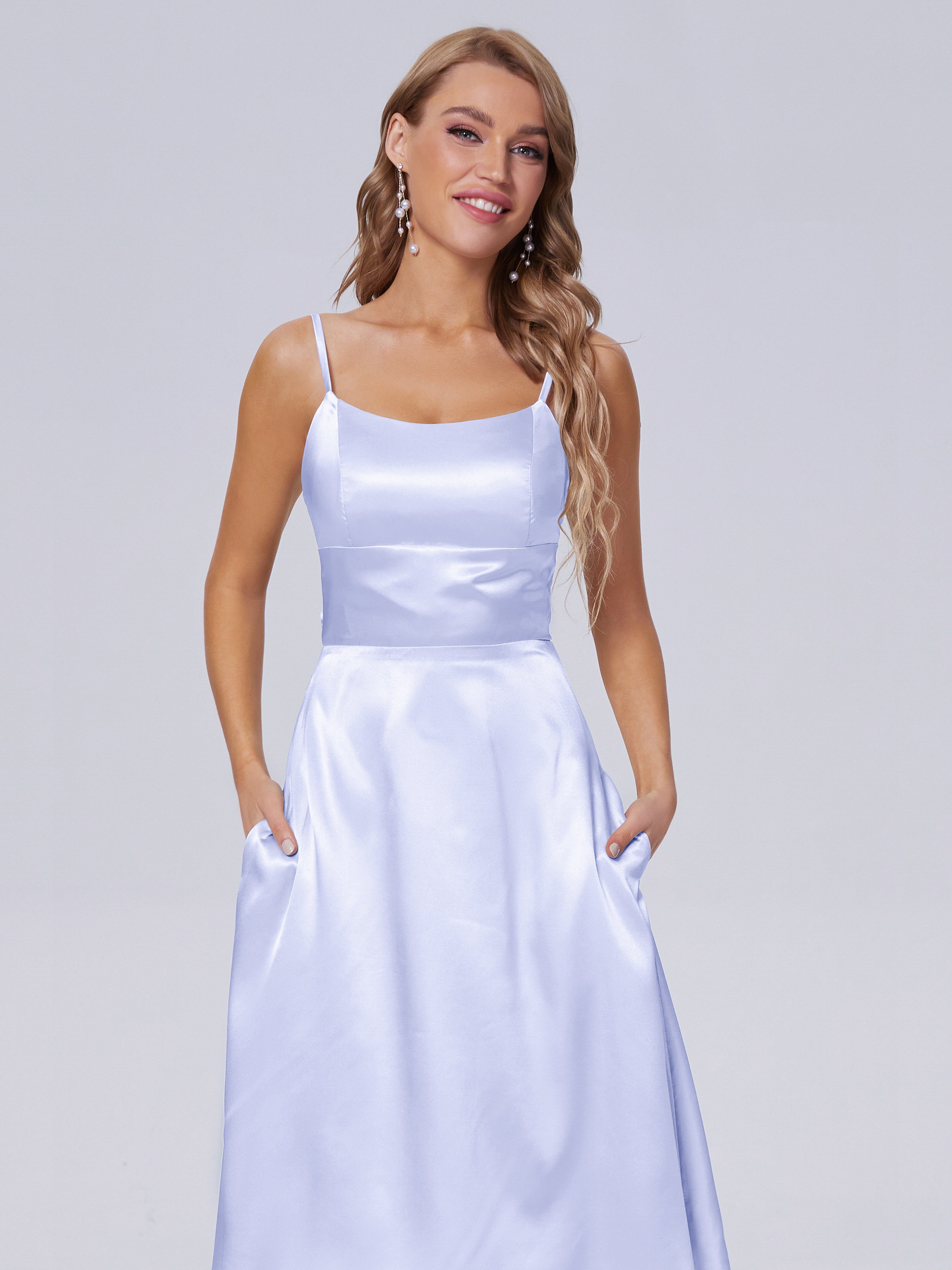 Rowan Scoop Soft Satin Short Bridesmaid Dresses