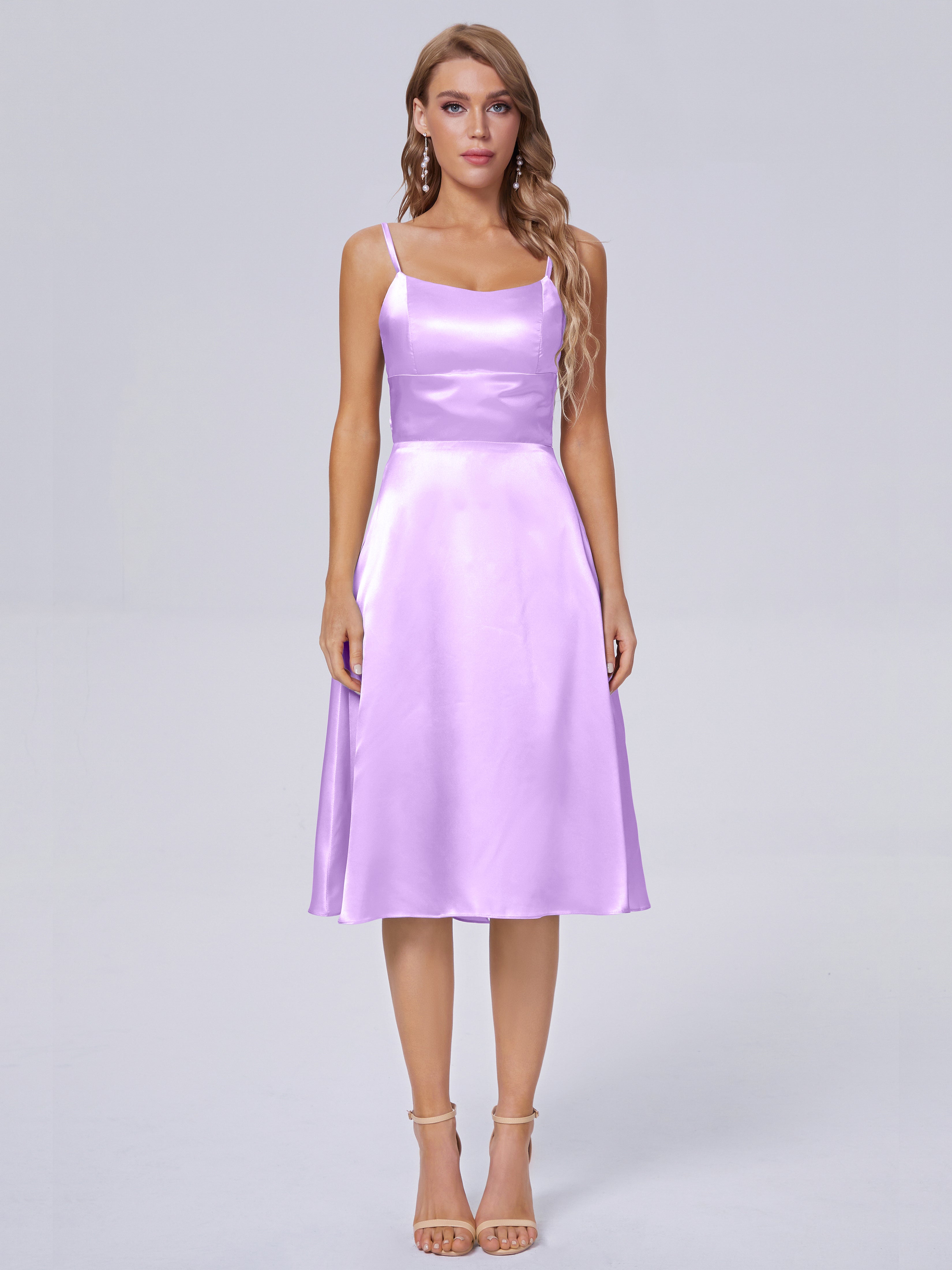 Rowan Scoop Soft Satin Short Bridesmaid Dresses