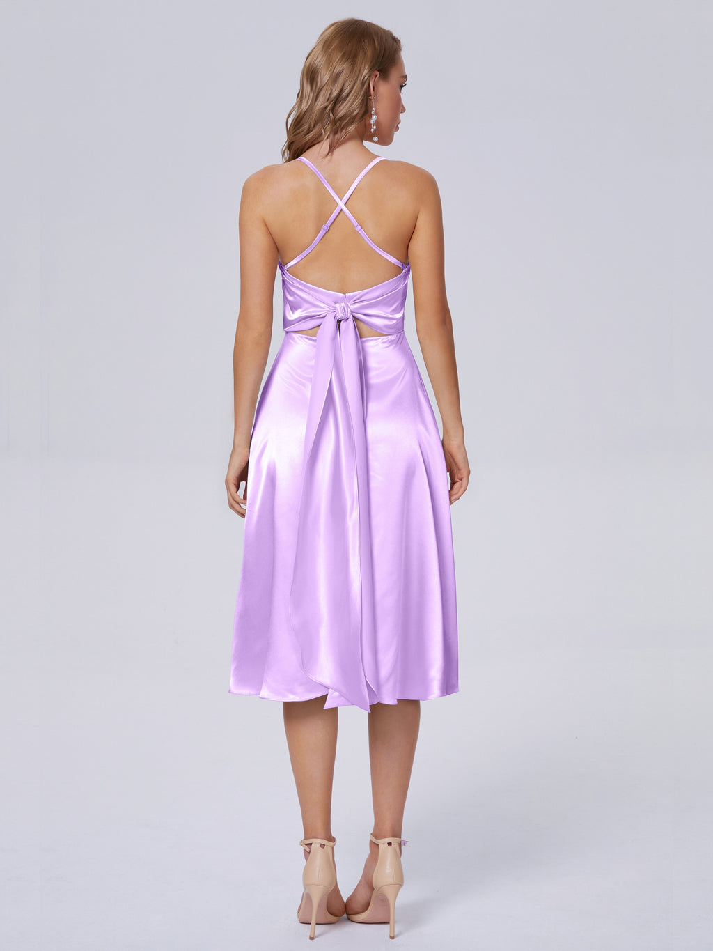 Rowan Scoop Soft Satin Short Bridesmaid Dresses
