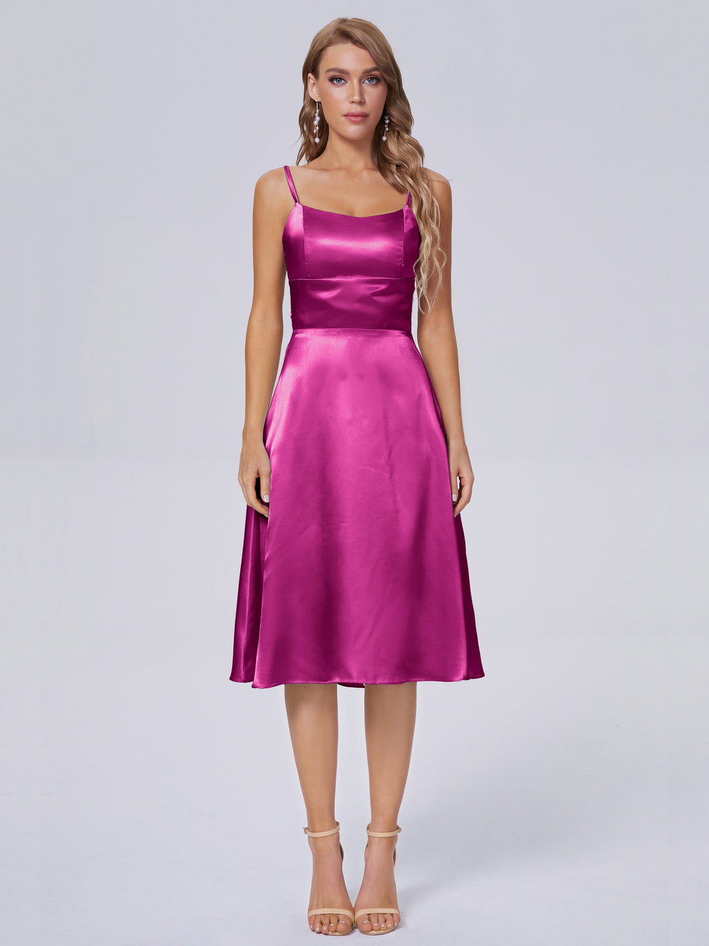 Rowan Scoop Soft Satin Short Bridesmaid Dresses