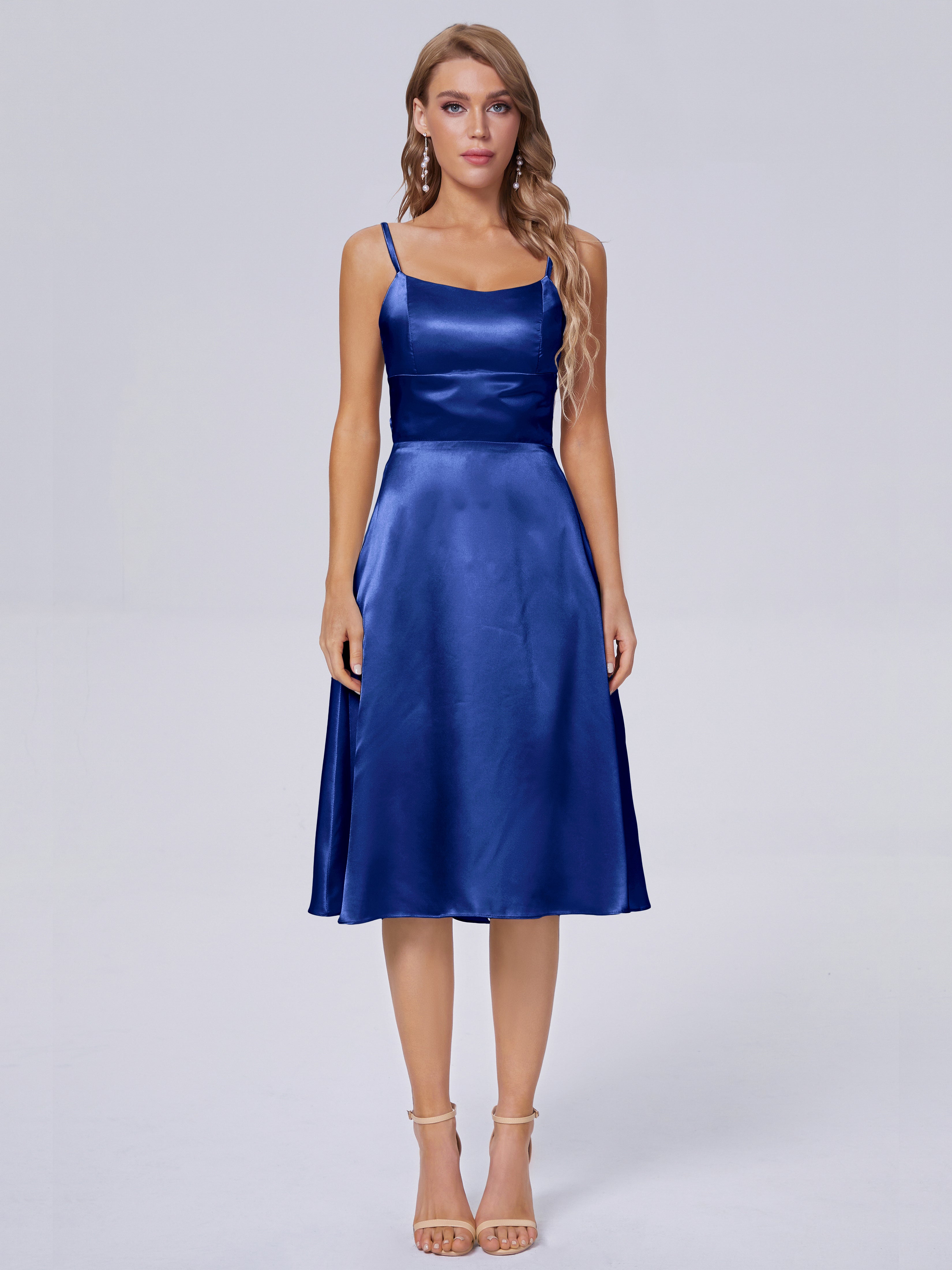 Rowan Scoop Soft Satin Short Bridesmaid Dresses
