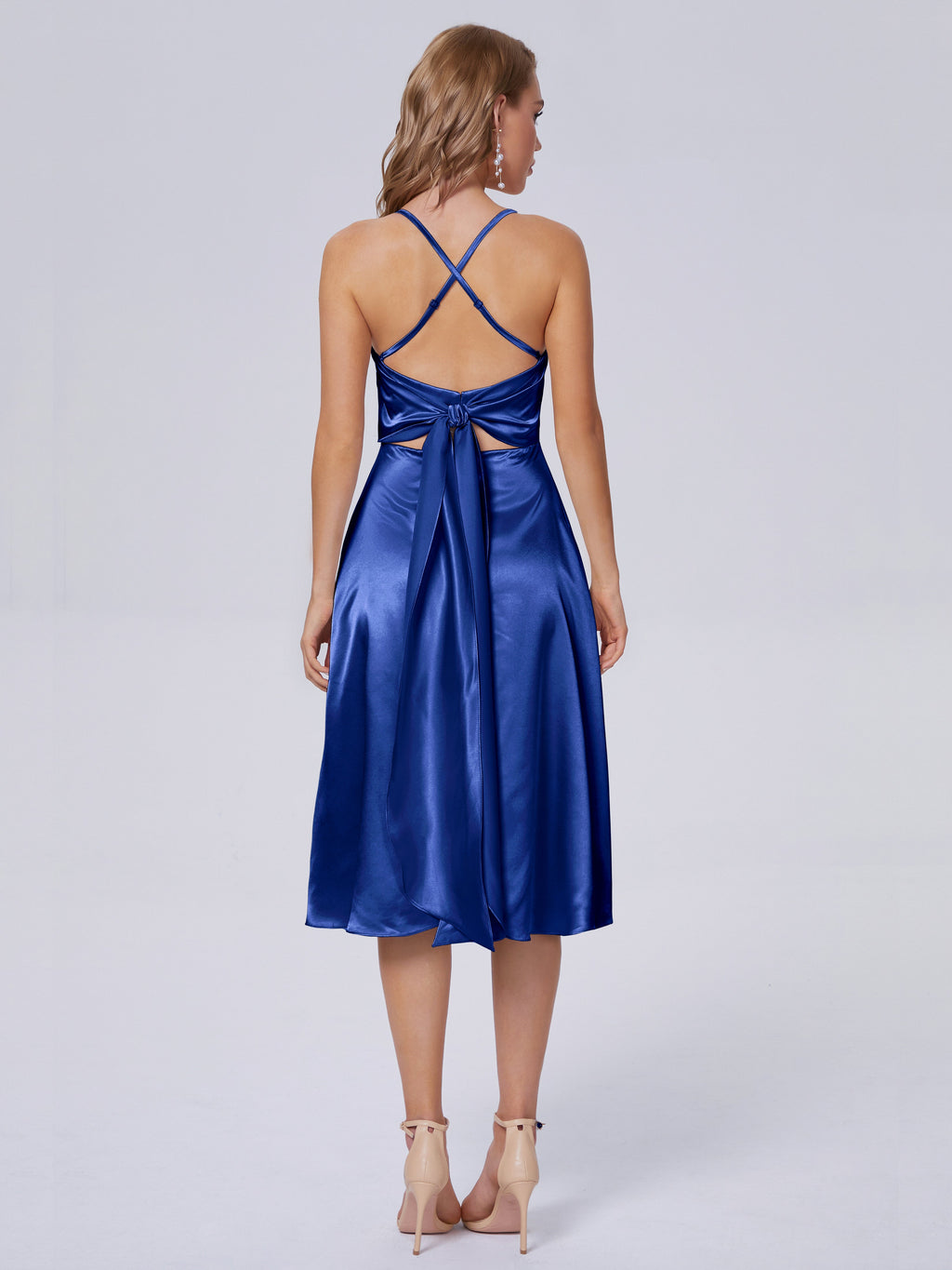 Rowan Scoop Soft Satin Short Bridesmaid Dresses