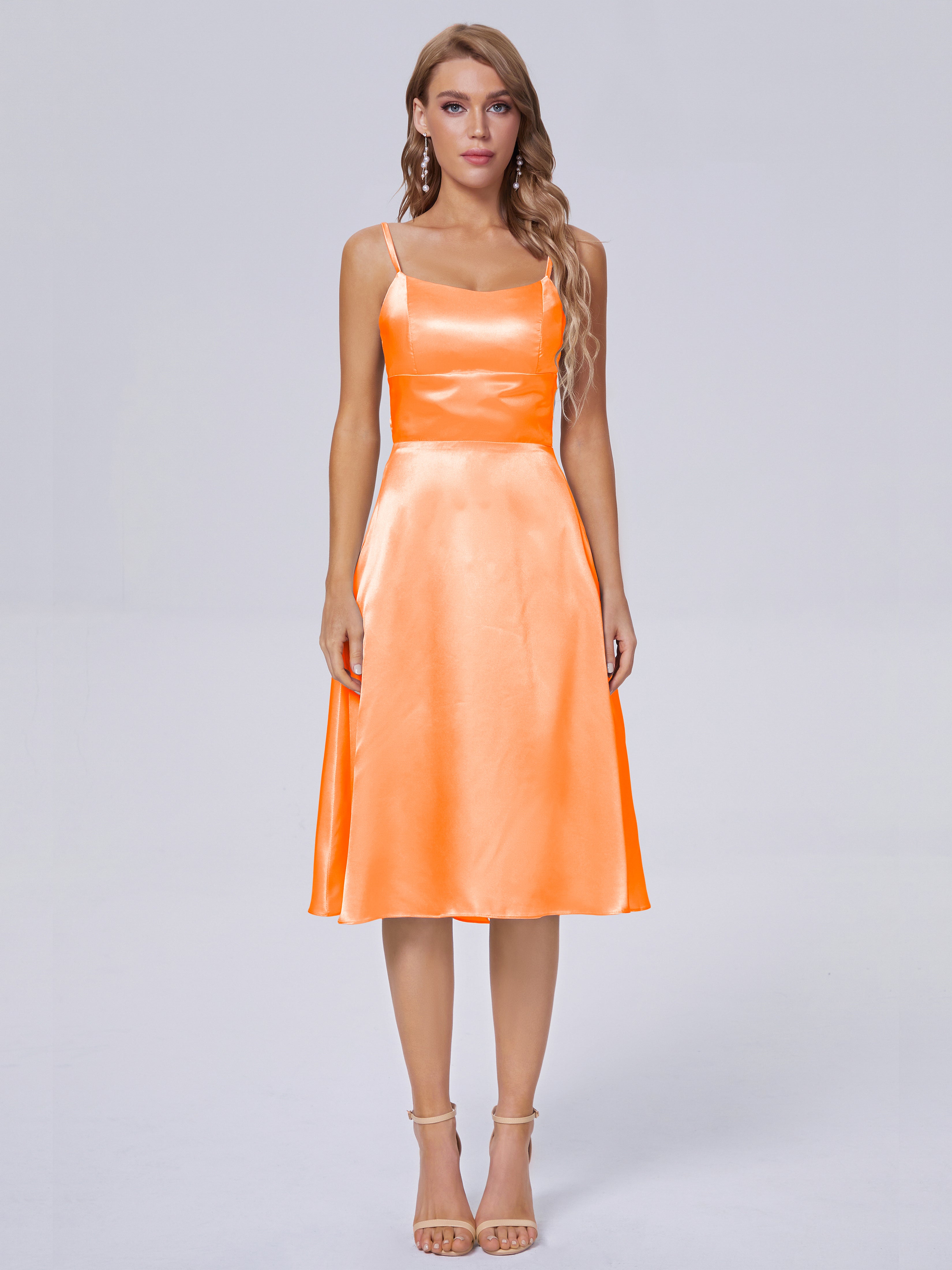 Rowan Scoop Soft Satin Short Bridesmaid Dresses