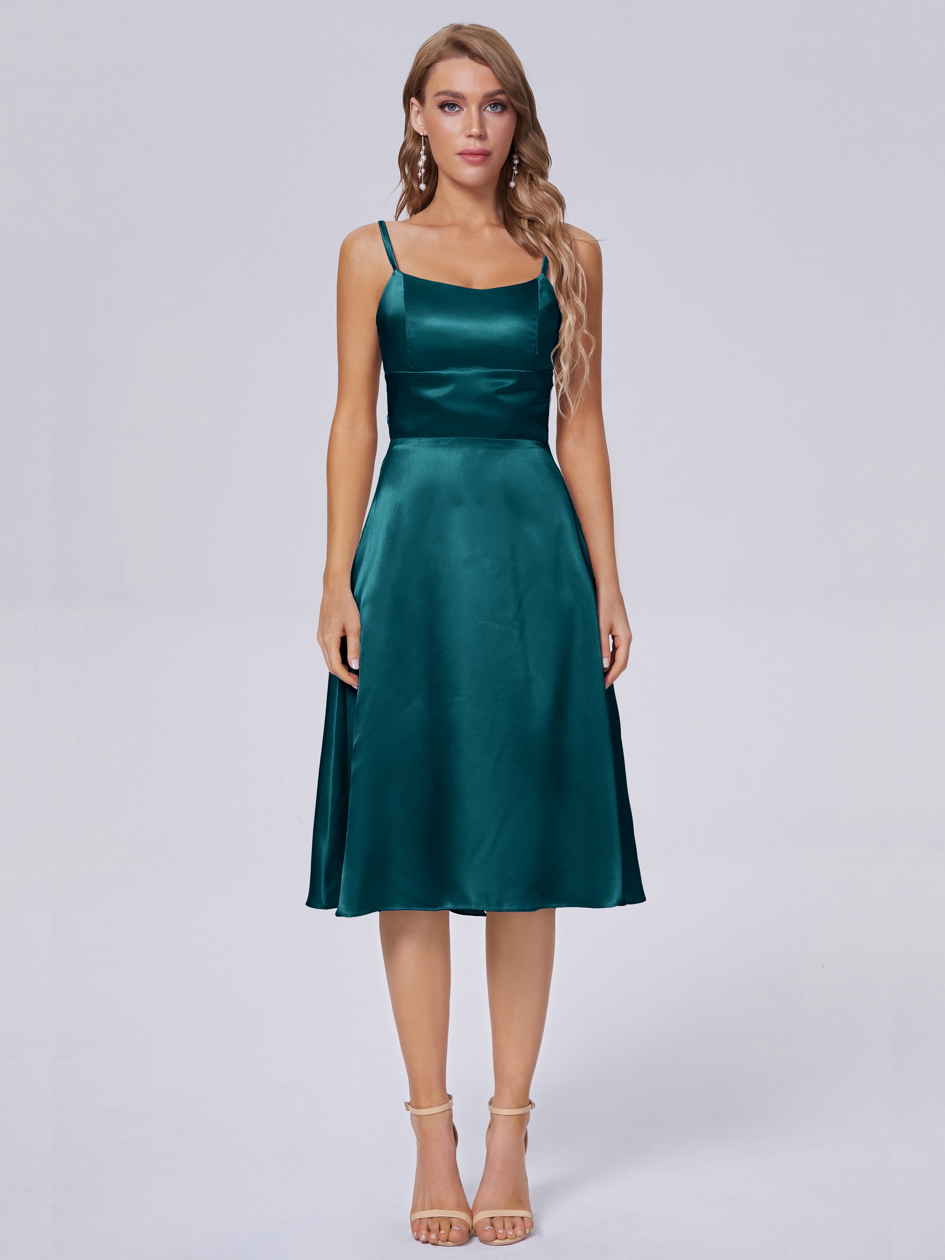 Rowan Scoop Soft Satin Short Bridesmaid Dresses