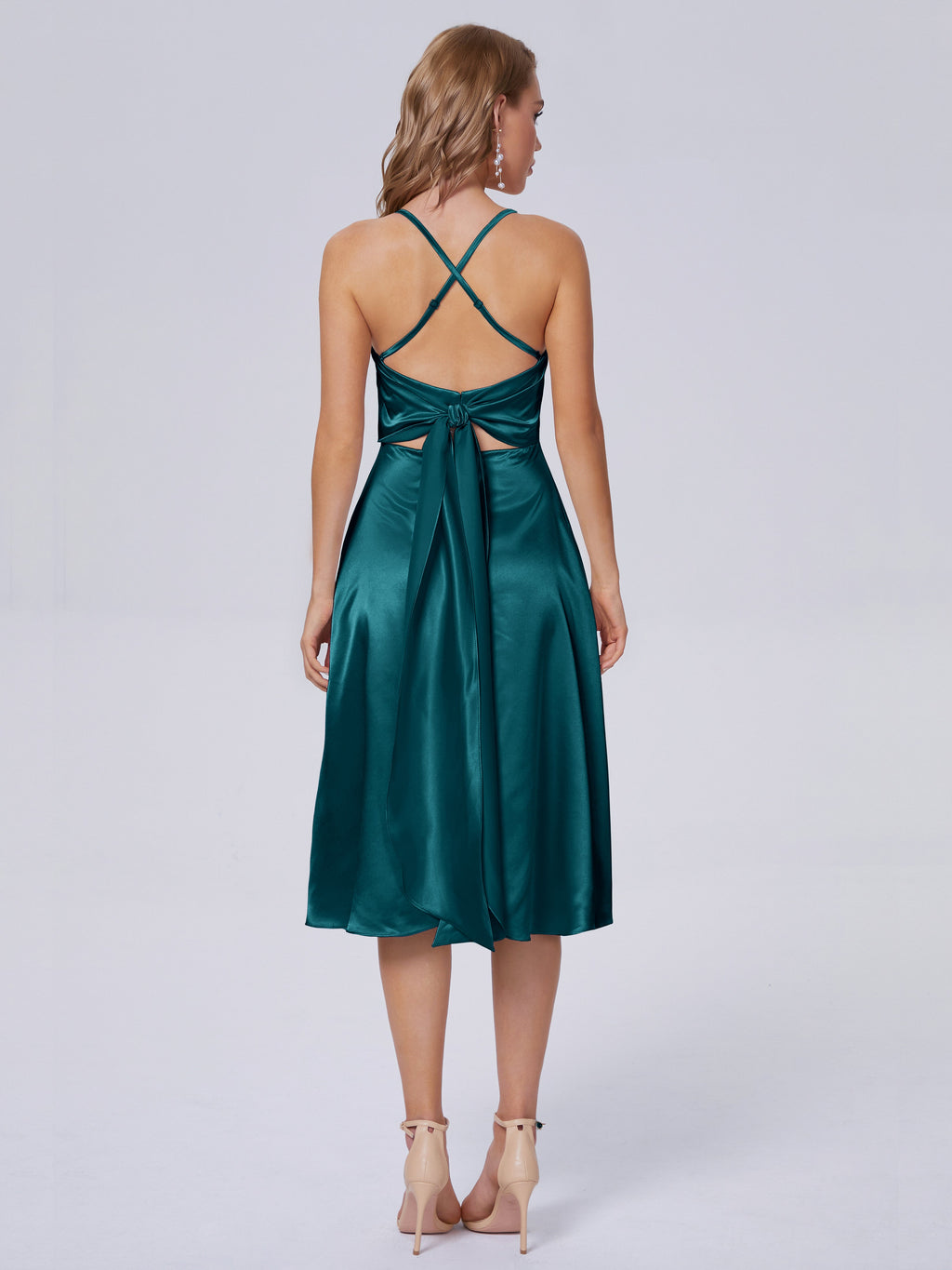 Rowan Scoop Soft Satin Short Bridesmaid Dresses