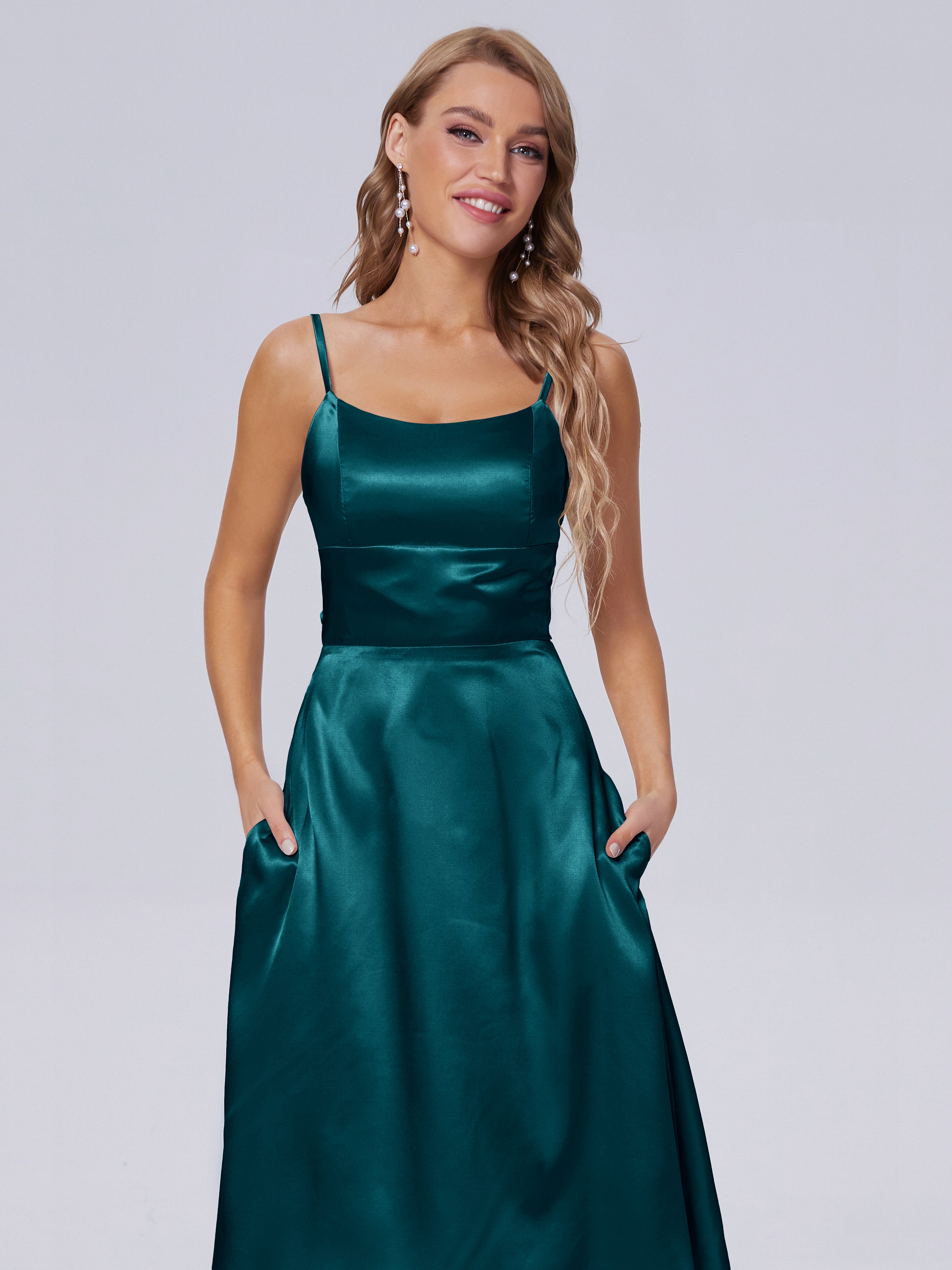 Rowan Scoop Soft Satin Short Bridesmaid Dresses