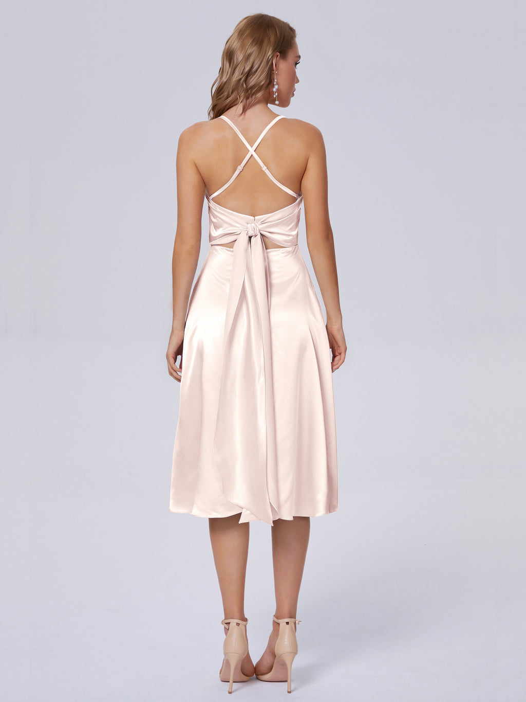 Rowan Scoop Soft Satin Short Bridesmaid Dresses
