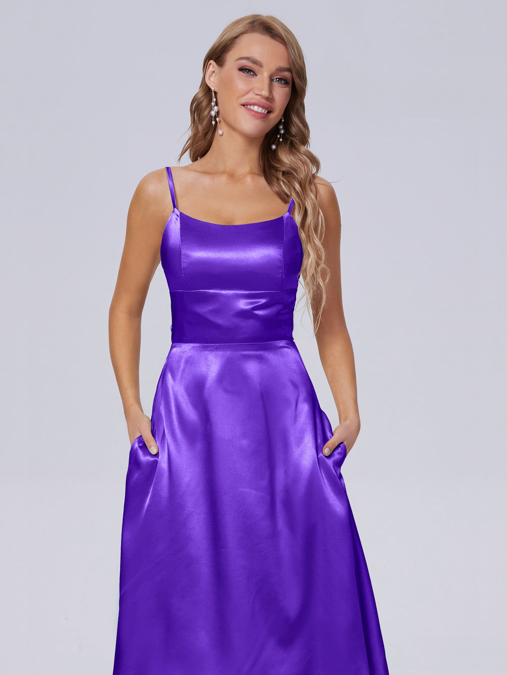 Rowan Scoop Soft Satin Short Bridesmaid Dresses