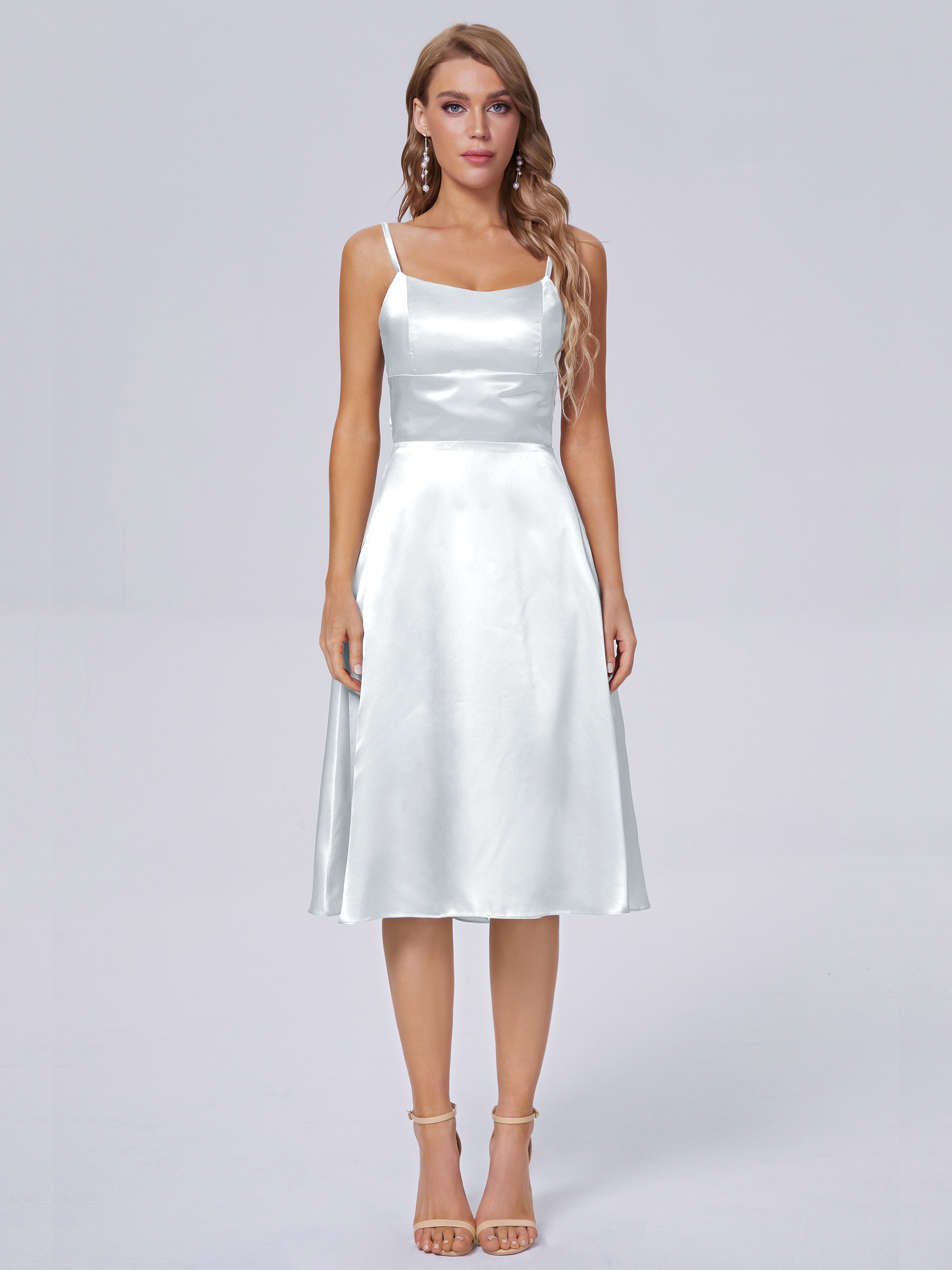 Rowan Scoop Soft Satin Short Bridesmaid Dresses