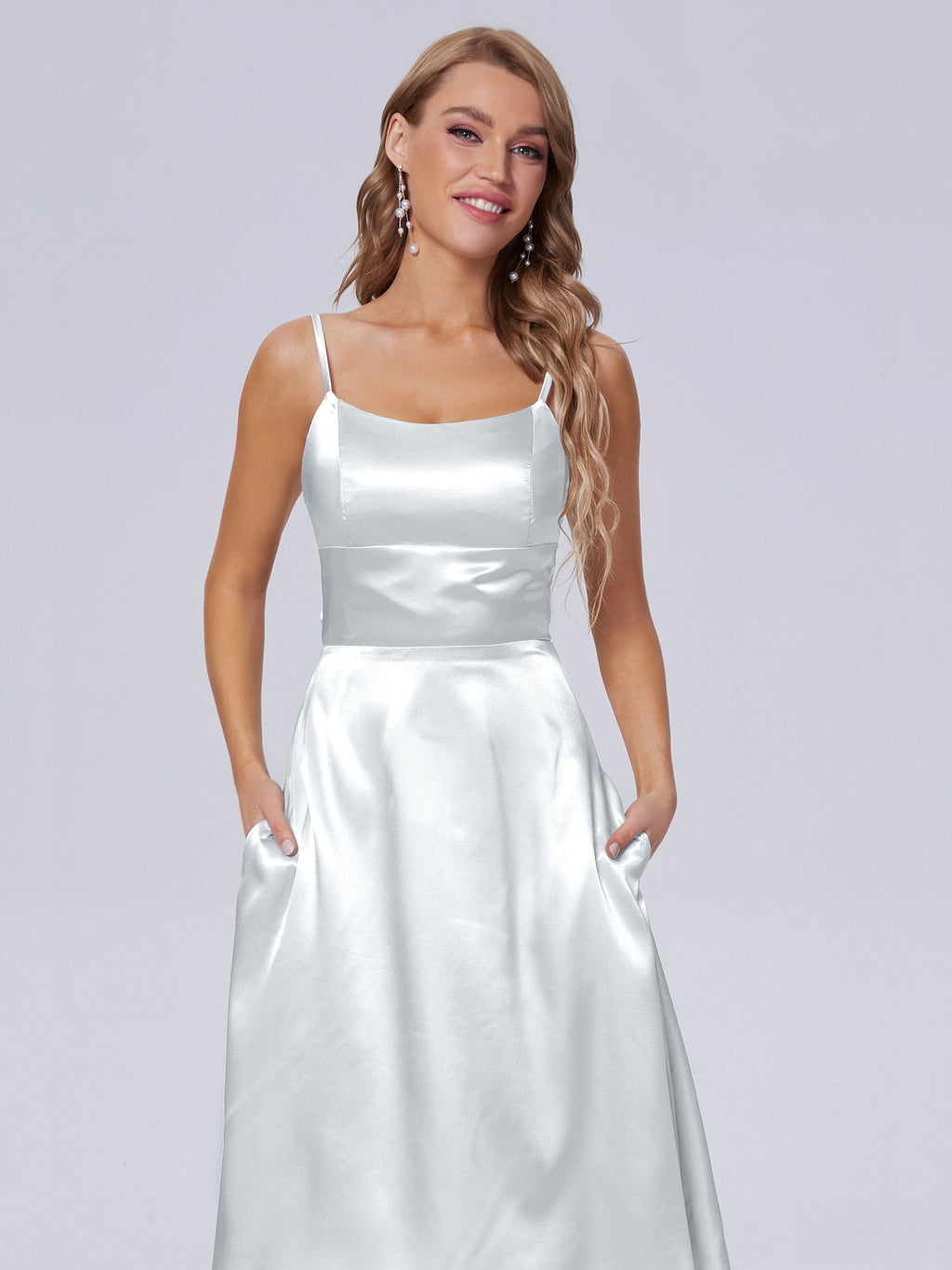Rowan Scoop Soft Satin Short Bridesmaid Dresses