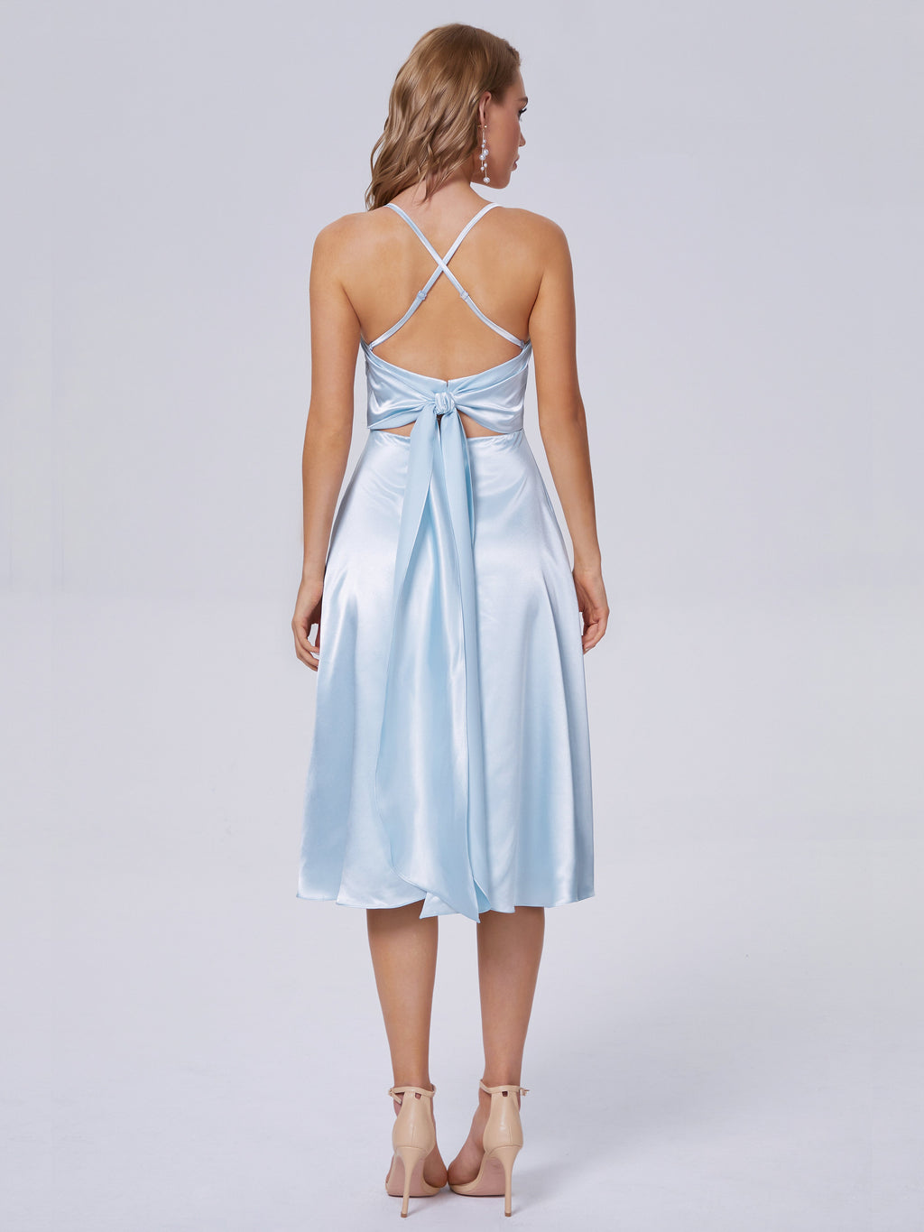 Rowan Scoop Soft Satin Short Bridesmaid Dresses