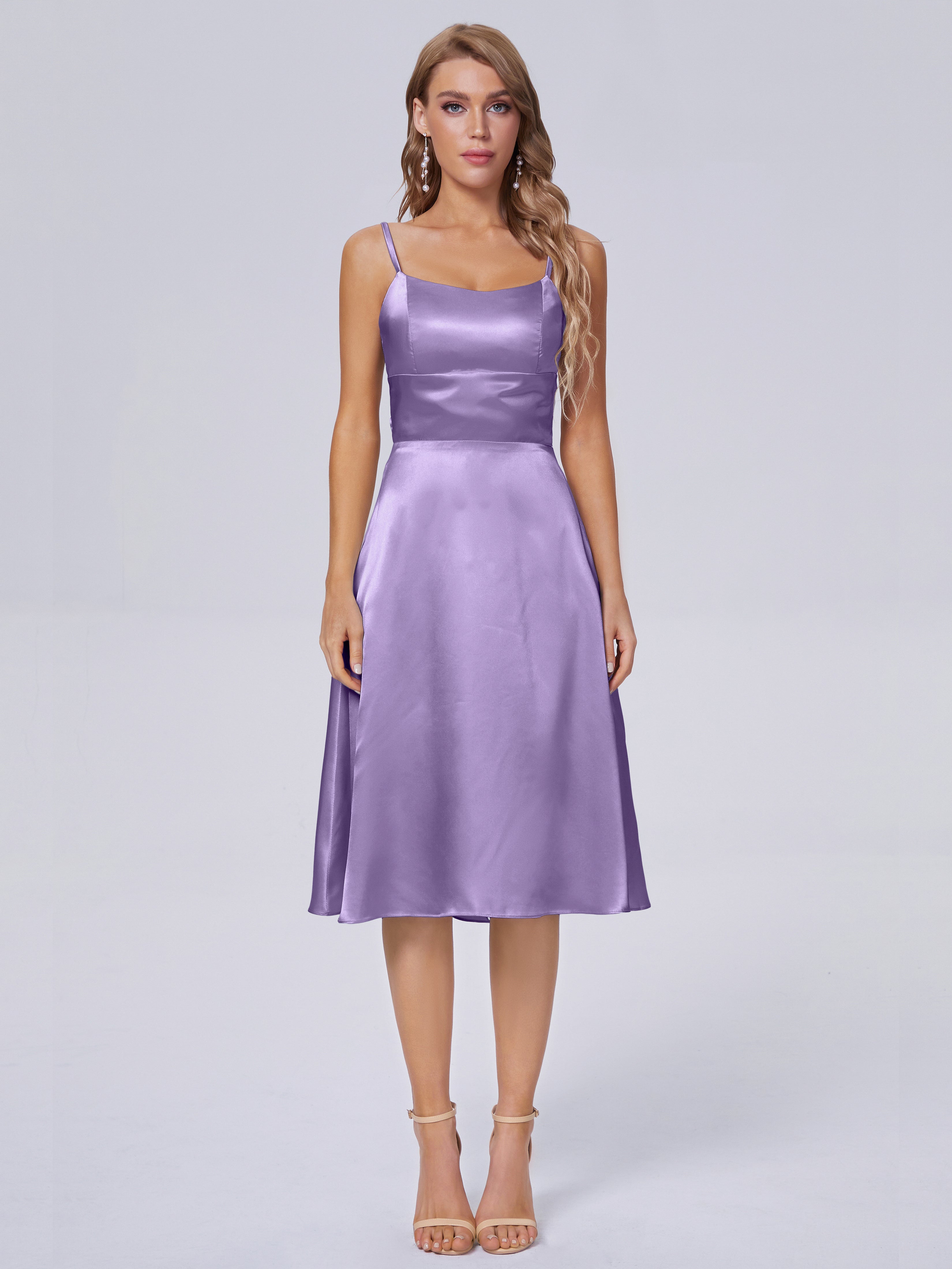 Rowan Scoop Soft Satin Short Bridesmaid Dresses