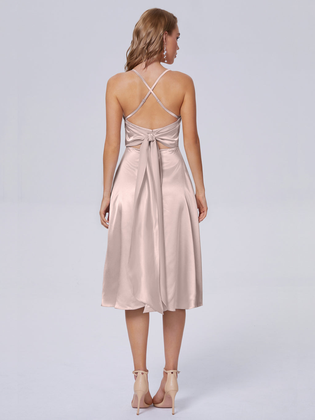 Rowan Scoop Soft Satin Short Bridesmaid Dresses