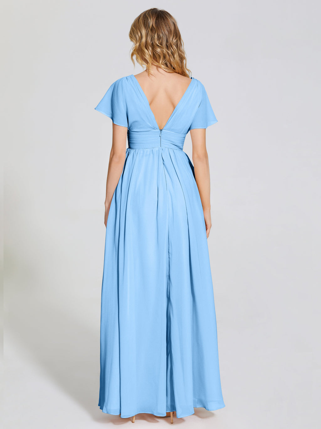 Malia Sleeves Bridesmaid Dress With Empire Waist