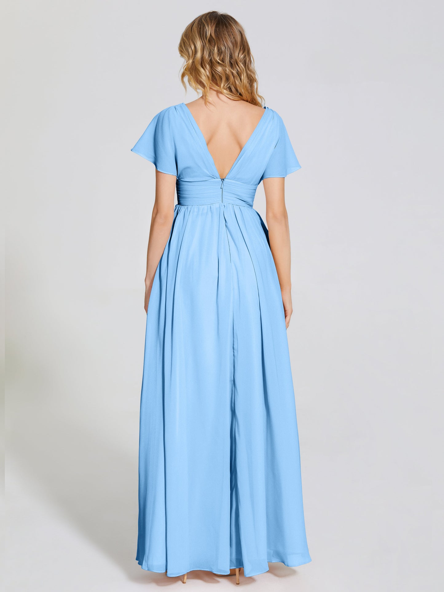 Malia Sleeves Bridesmaid Dress With Empire Waist