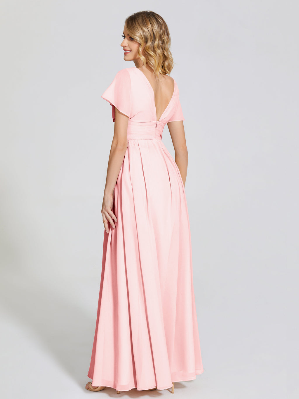 Malia Sleeves Bridesmaid Dress With Empire Waist