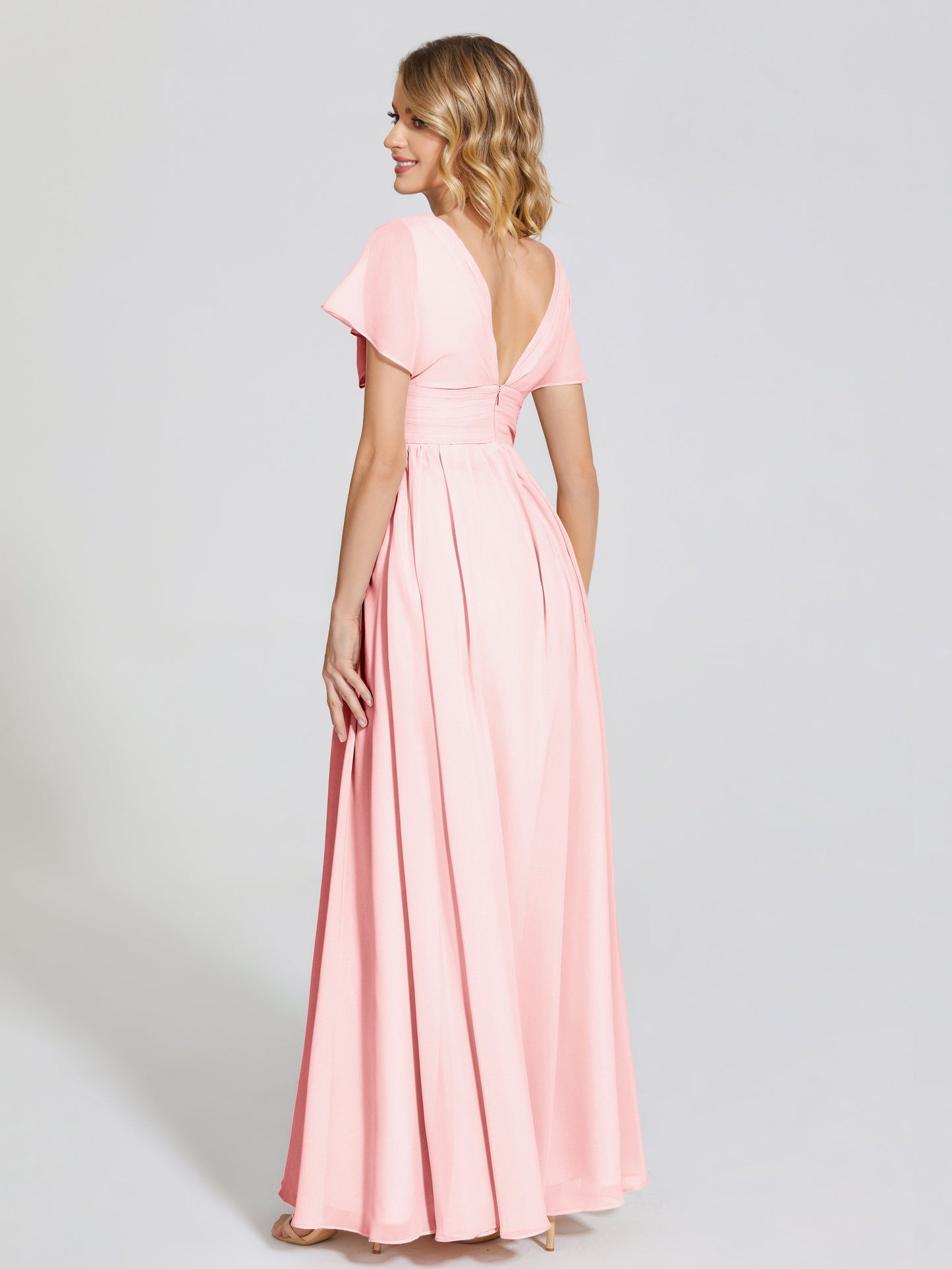 Malia Sleeves Bridesmaid Dress With Empire Waist
