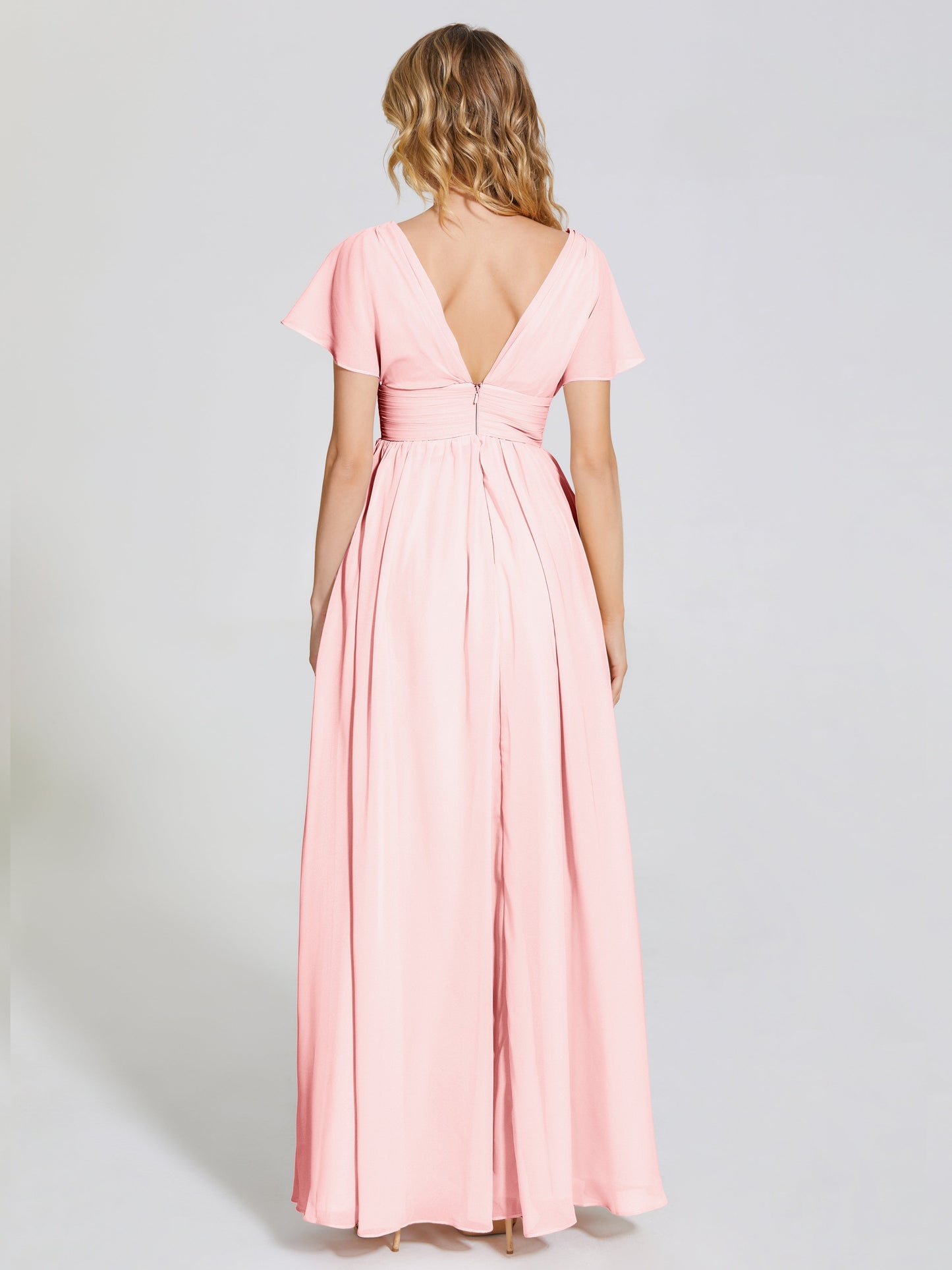 Malia Sleeves Bridesmaid Dress With Empire Waist
