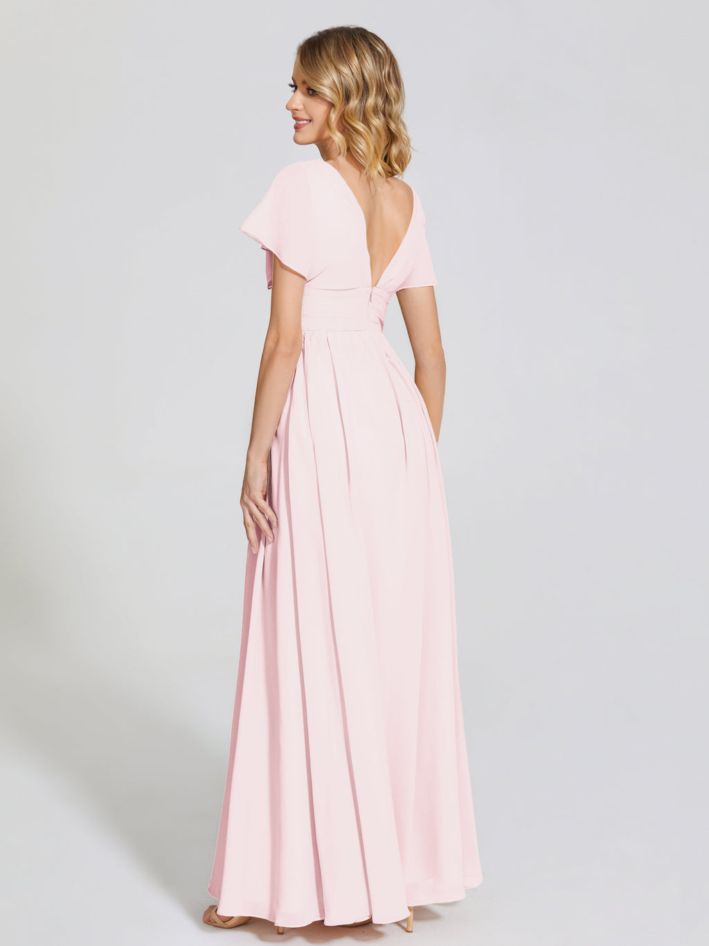 Malia Sleeves Bridesmaid Dress With Empire Waist