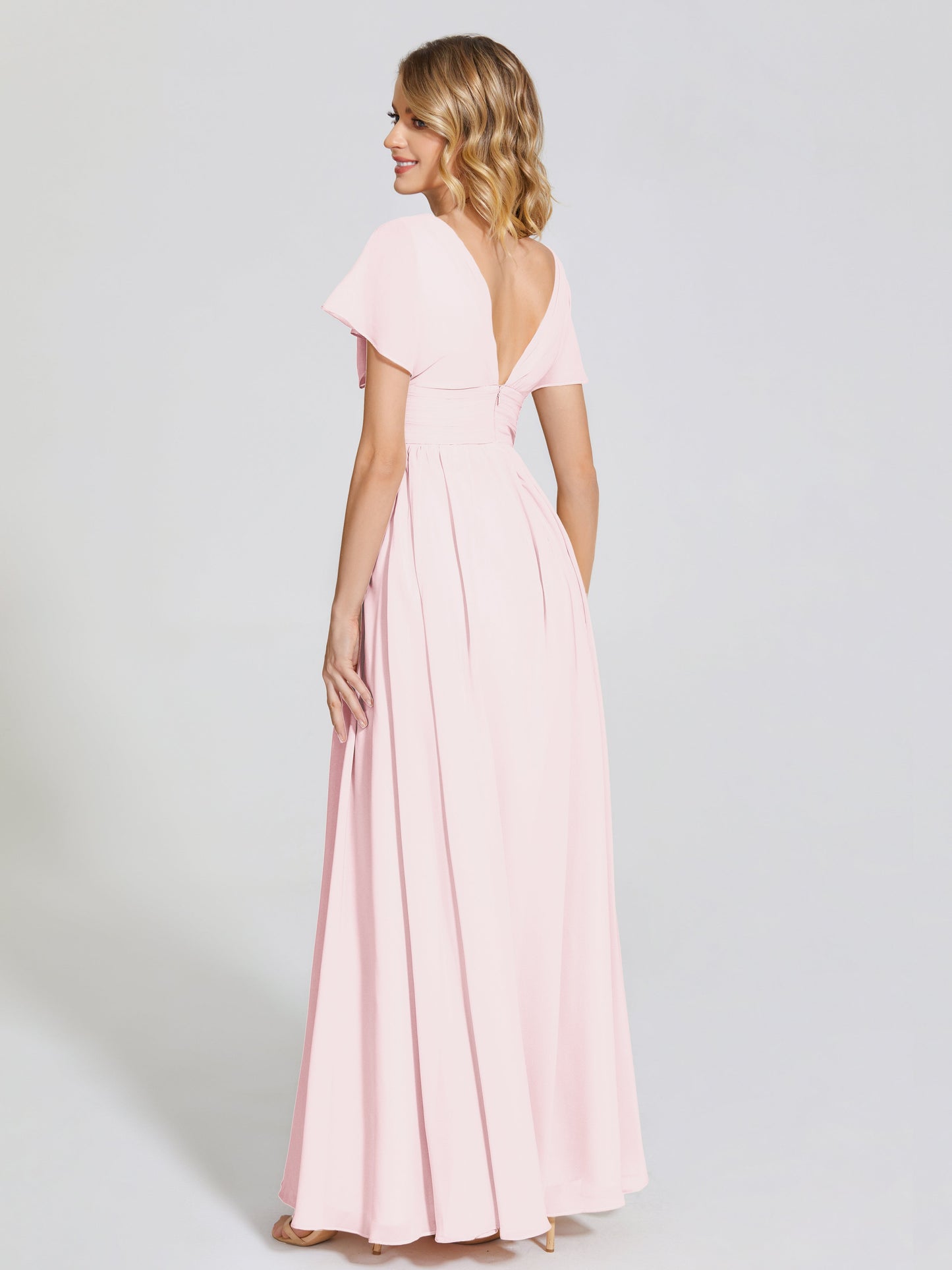 Malia Sleeves Bridesmaid Dress With Empire Waist