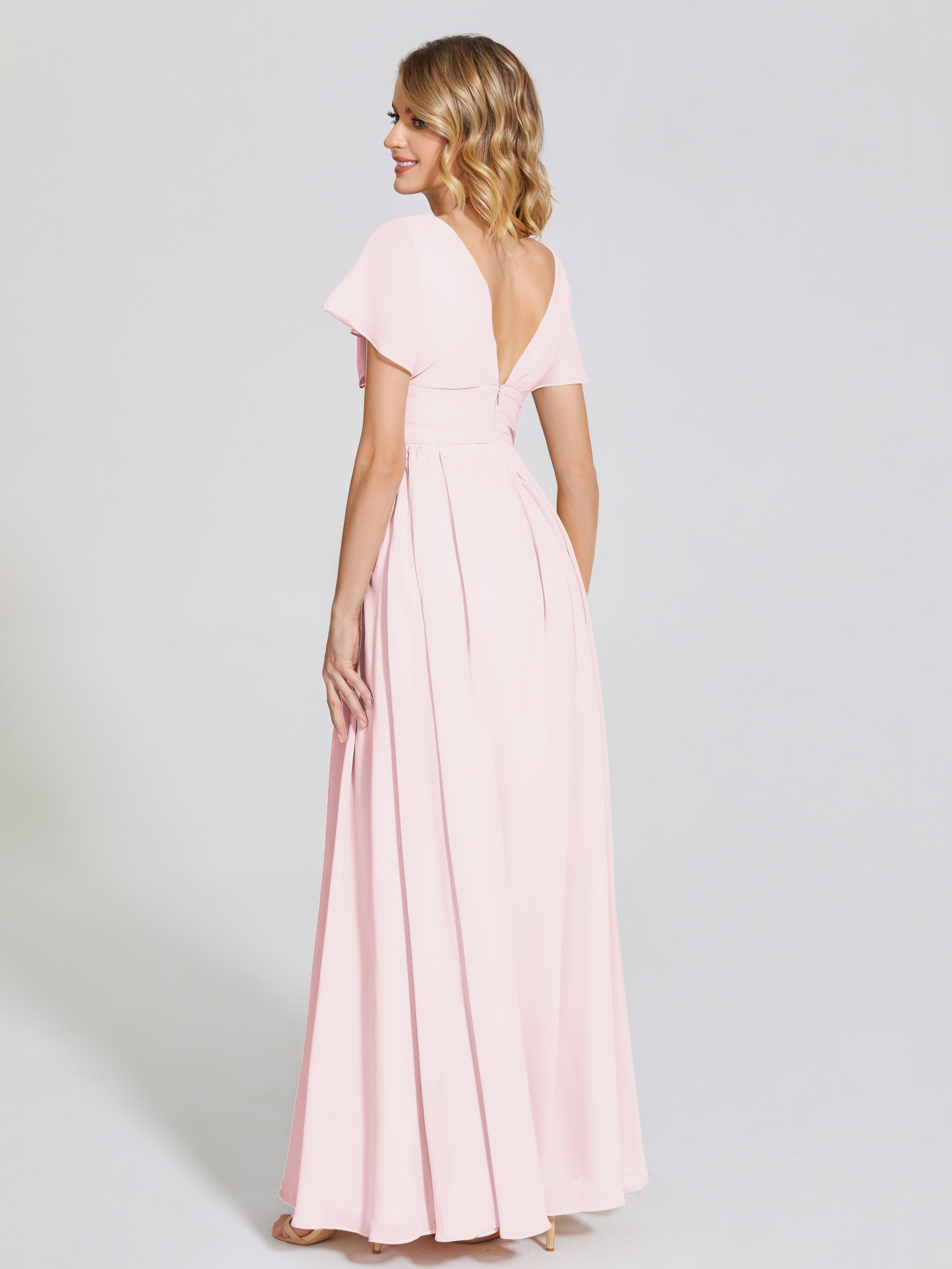 Malia Sleeves Bridesmaid Dress With Empire Waist