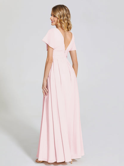 Malia Sleeves Bridesmaid Dress With Empire Waist