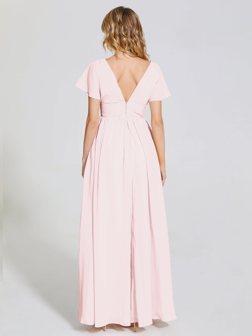 Malia Sleeves Bridesmaid Dress With Empire Waist