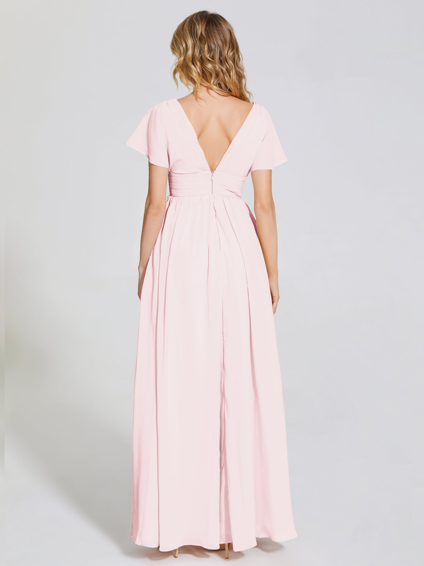 Malia Sleeves Bridesmaid Dress With Empire Waist
