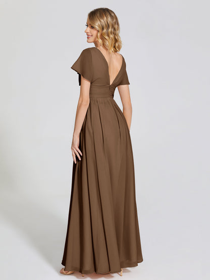 Malia Sleeves Bridesmaid Dress With Empire Waist