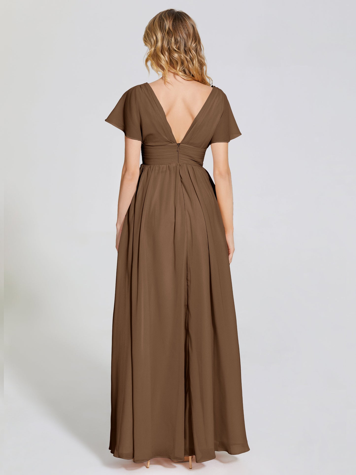 Malia Sleeves Bridesmaid Dress With Empire Waist