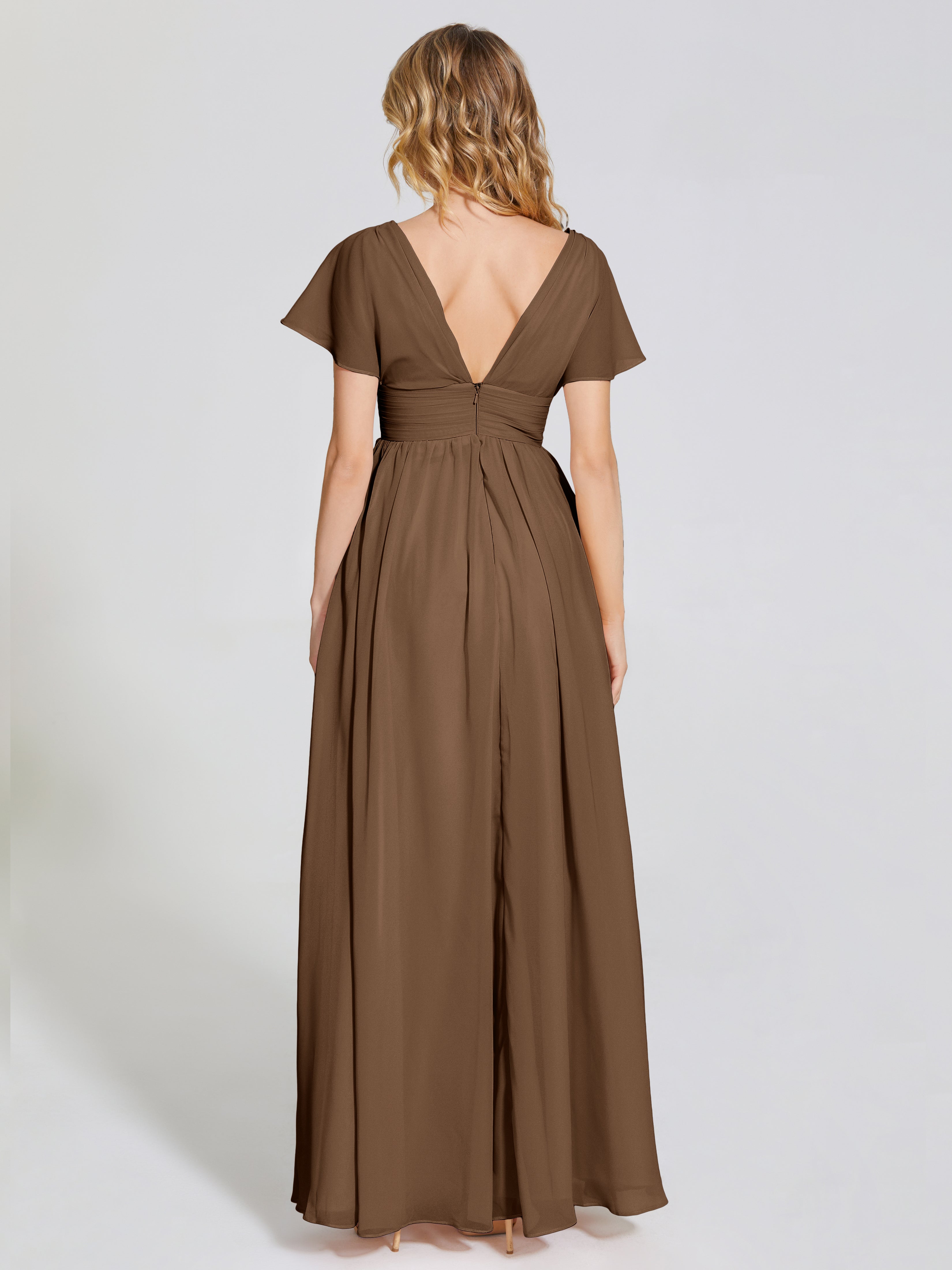 Malia Sleeves Bridesmaid Dress With Empire Waist