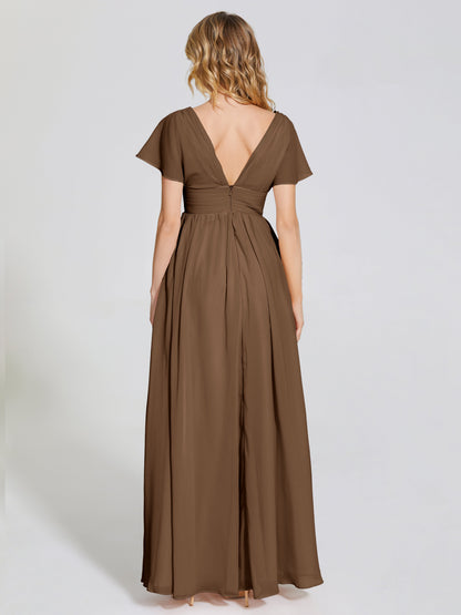 Malia Sleeves Bridesmaid Dress With Empire Waist
