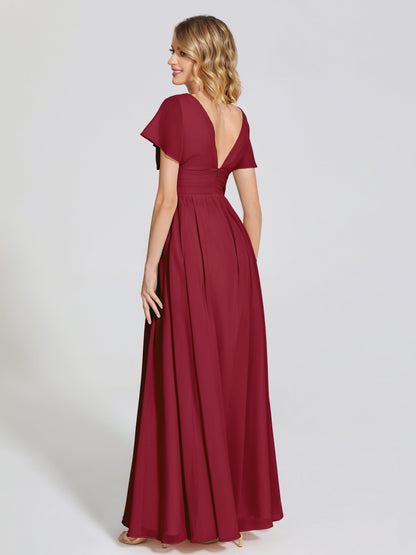 Malia Sleeves Bridesmaid Dress With Empire Waist