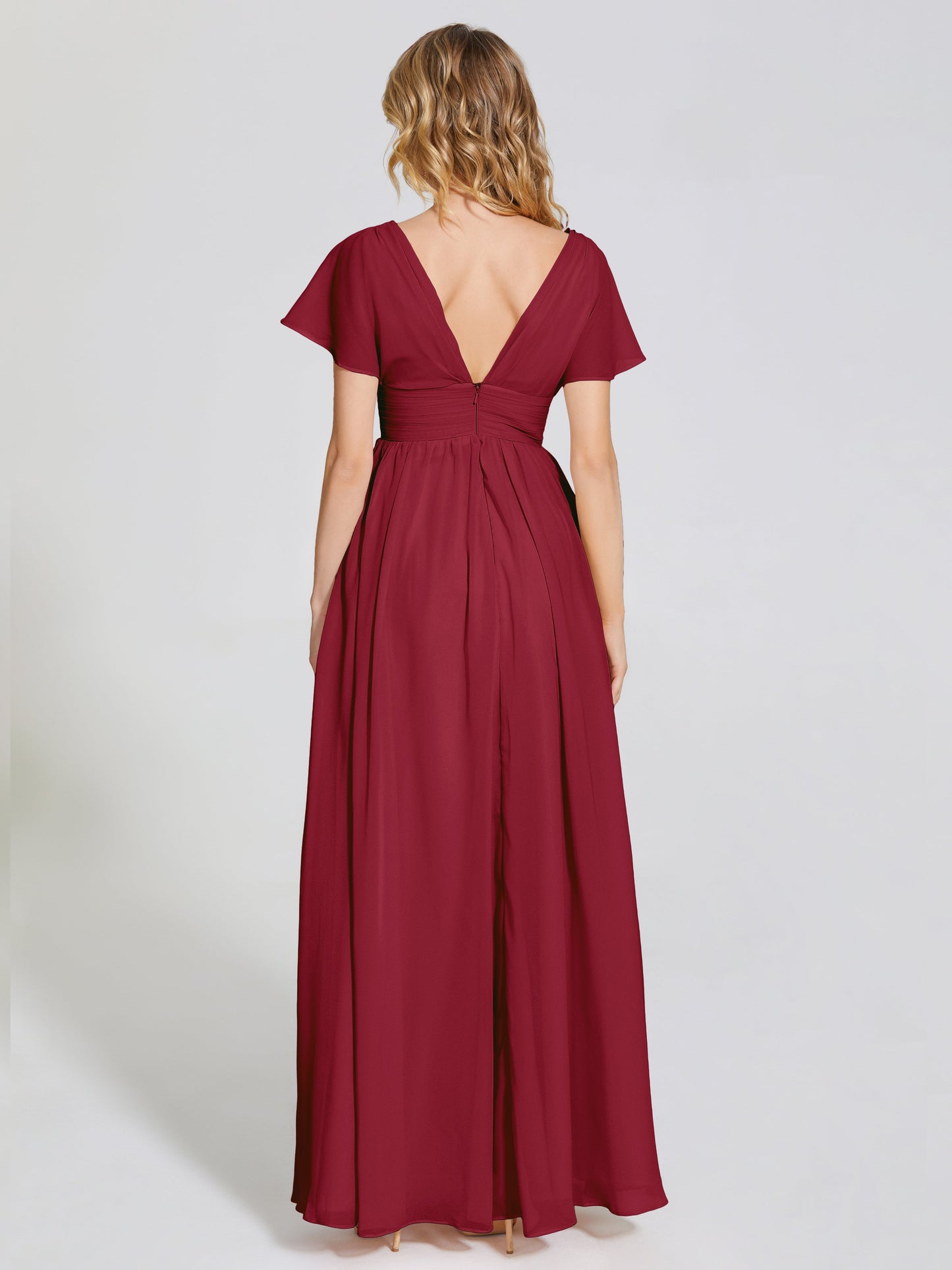 Malia Sleeves Bridesmaid Dress With Empire Waist
