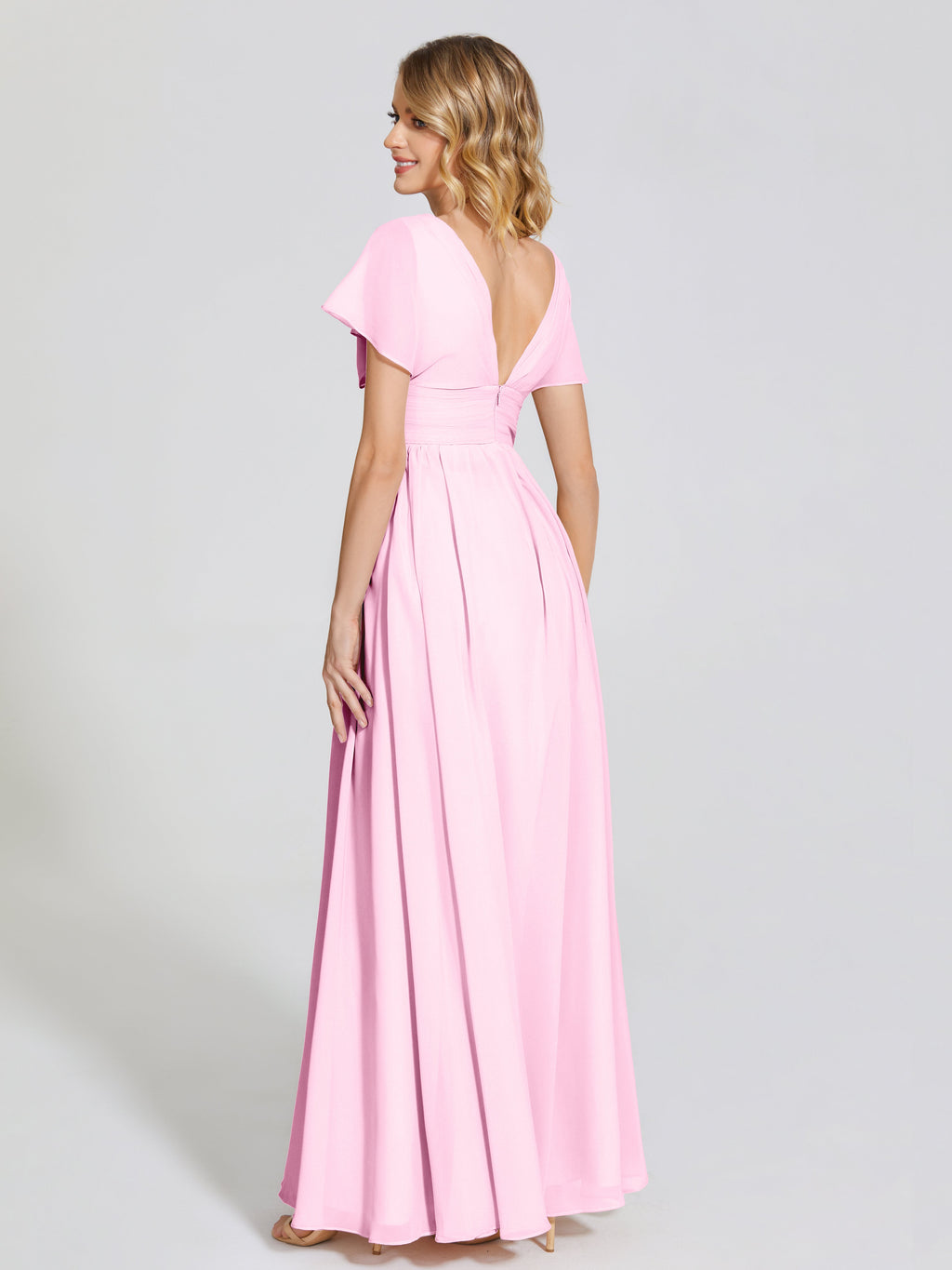 Malia Sleeves Bridesmaid Dress With Empire Waist