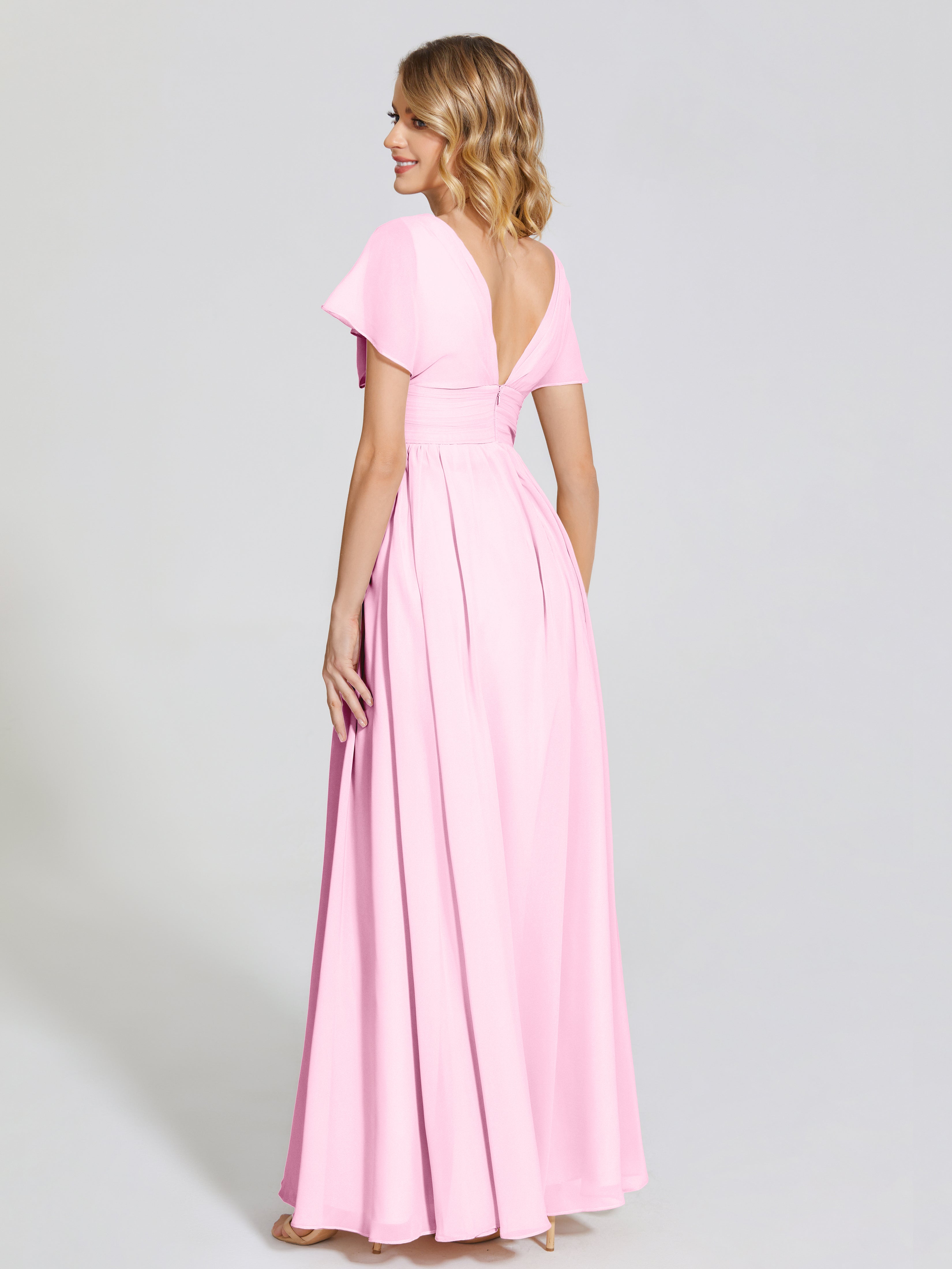 Malia Sleeves Bridesmaid Dress With Empire Waist