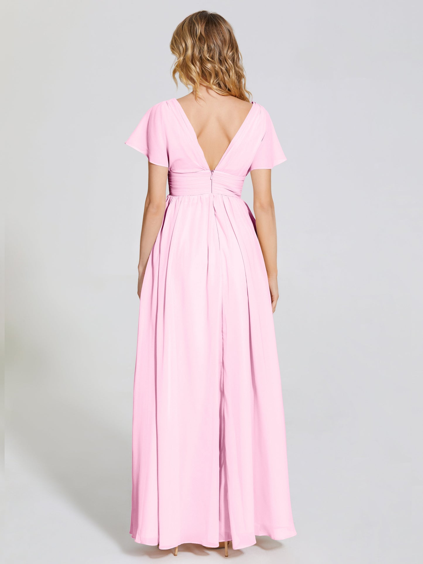 Malia Sleeves Bridesmaid Dress With Empire Waist