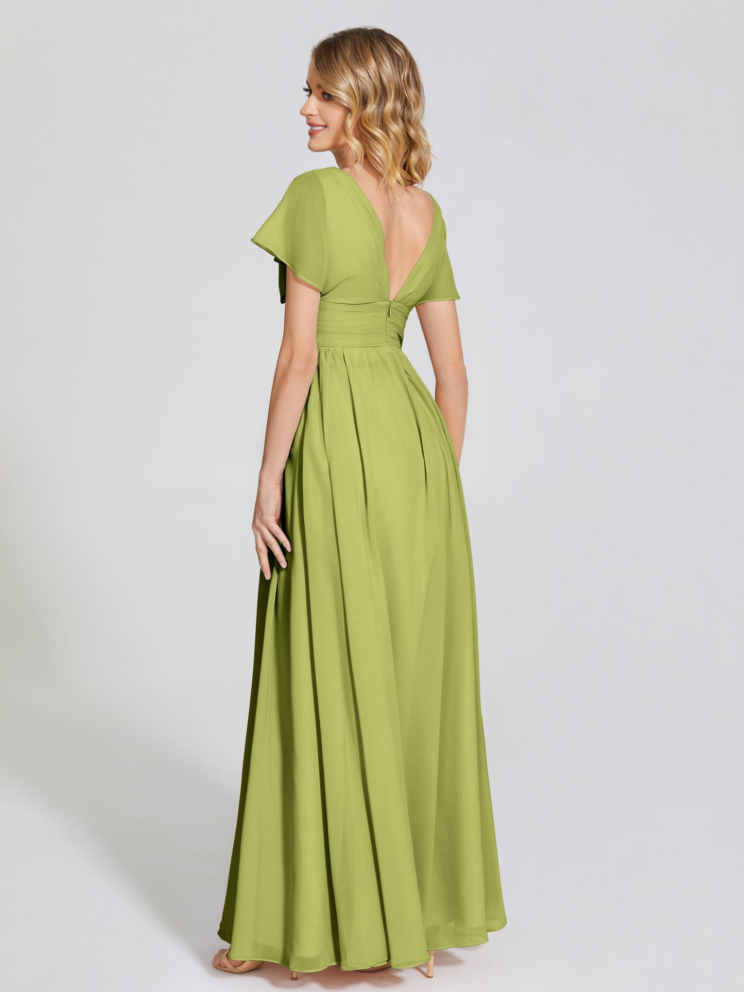 Malia Sleeves Bridesmaid Dress With Empire Waist