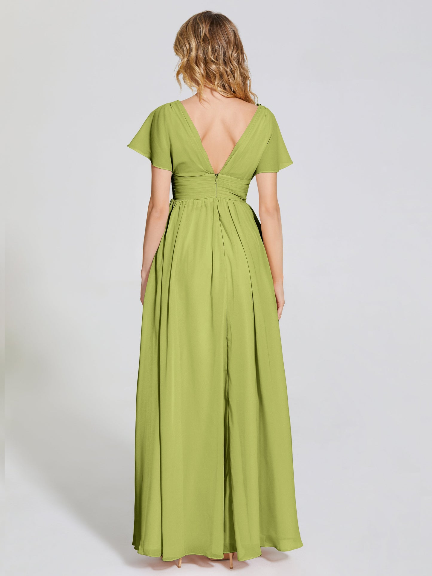 Malia Sleeves Bridesmaid Dress With Empire Waist