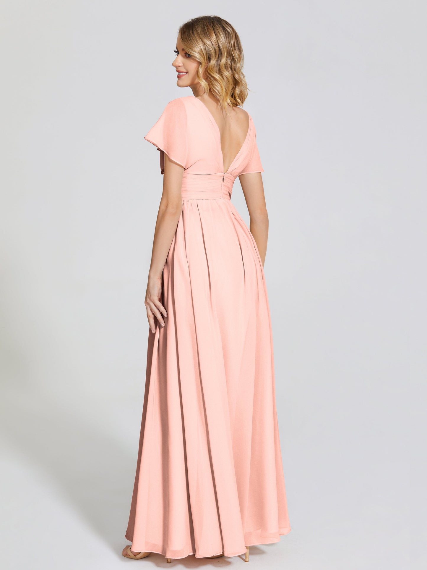 Malia Sleeves Bridesmaid Dress With Empire Waist