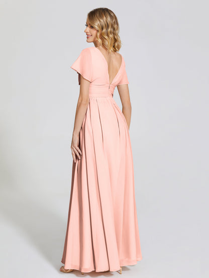 Malia Sleeves Bridesmaid Dress With Empire Waist