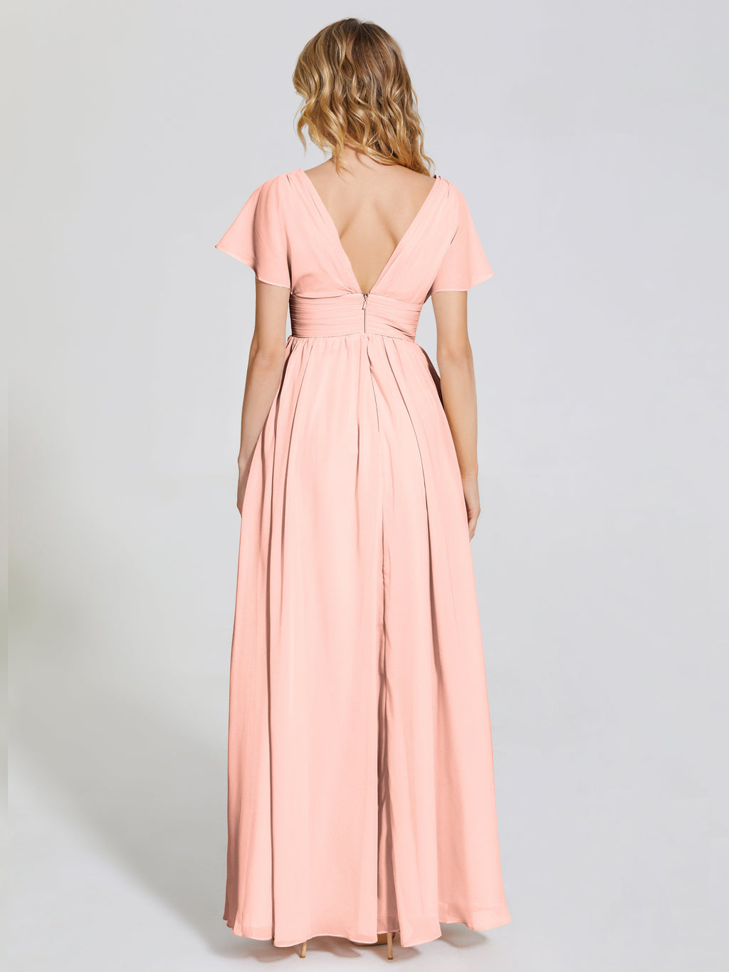 Malia Sleeves Bridesmaid Dress With Empire Waist