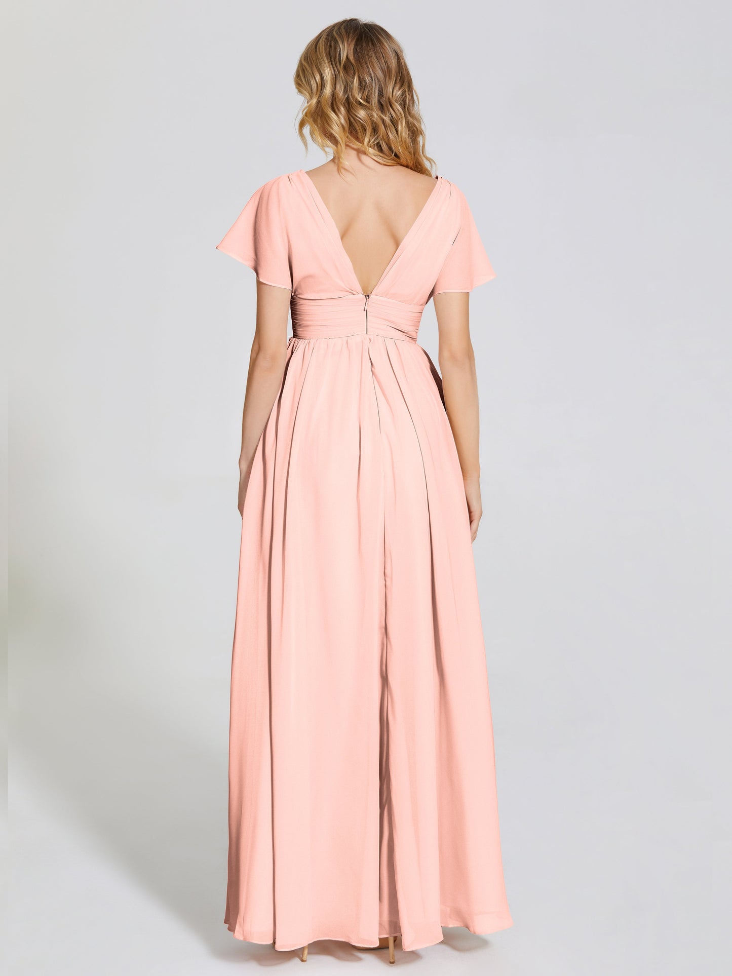 Malia Sleeves Bridesmaid Dress With Empire Waist
