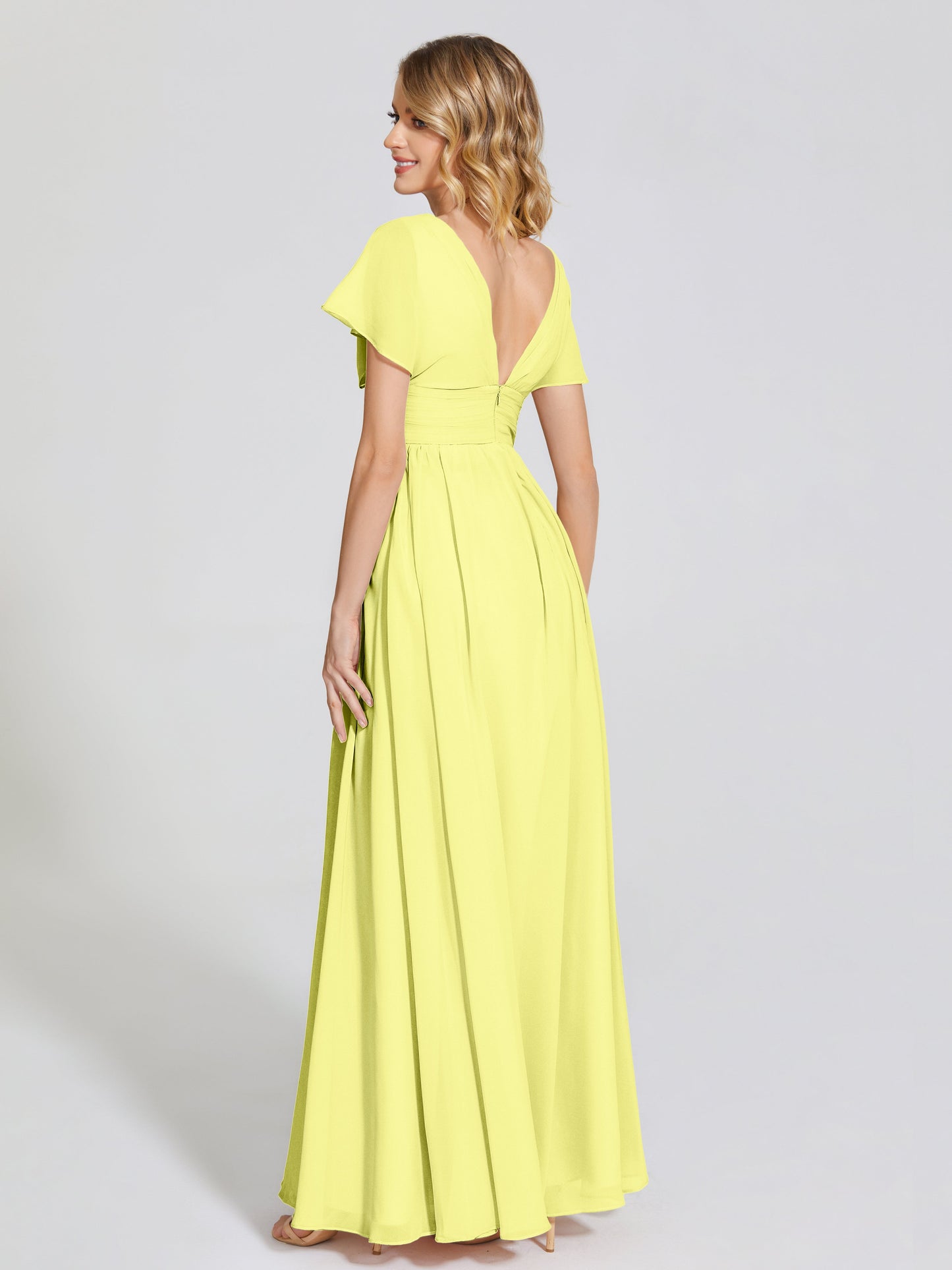 Malia Sleeves Bridesmaid Dress With Empire Waist